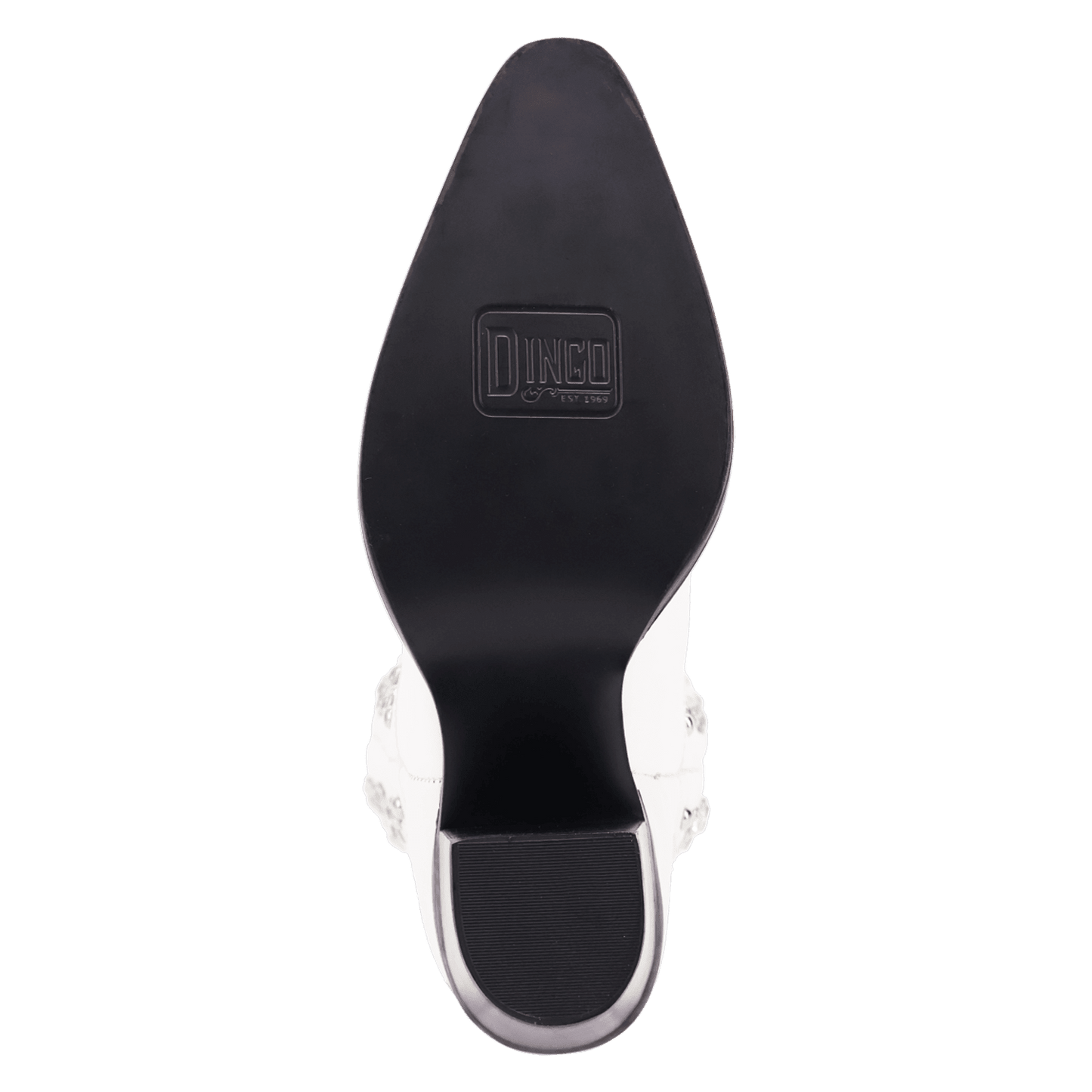 PRODUCT SHOT DIAMONDS FOREVER LEATHER BOOT AT OUTSOLE ANGLE