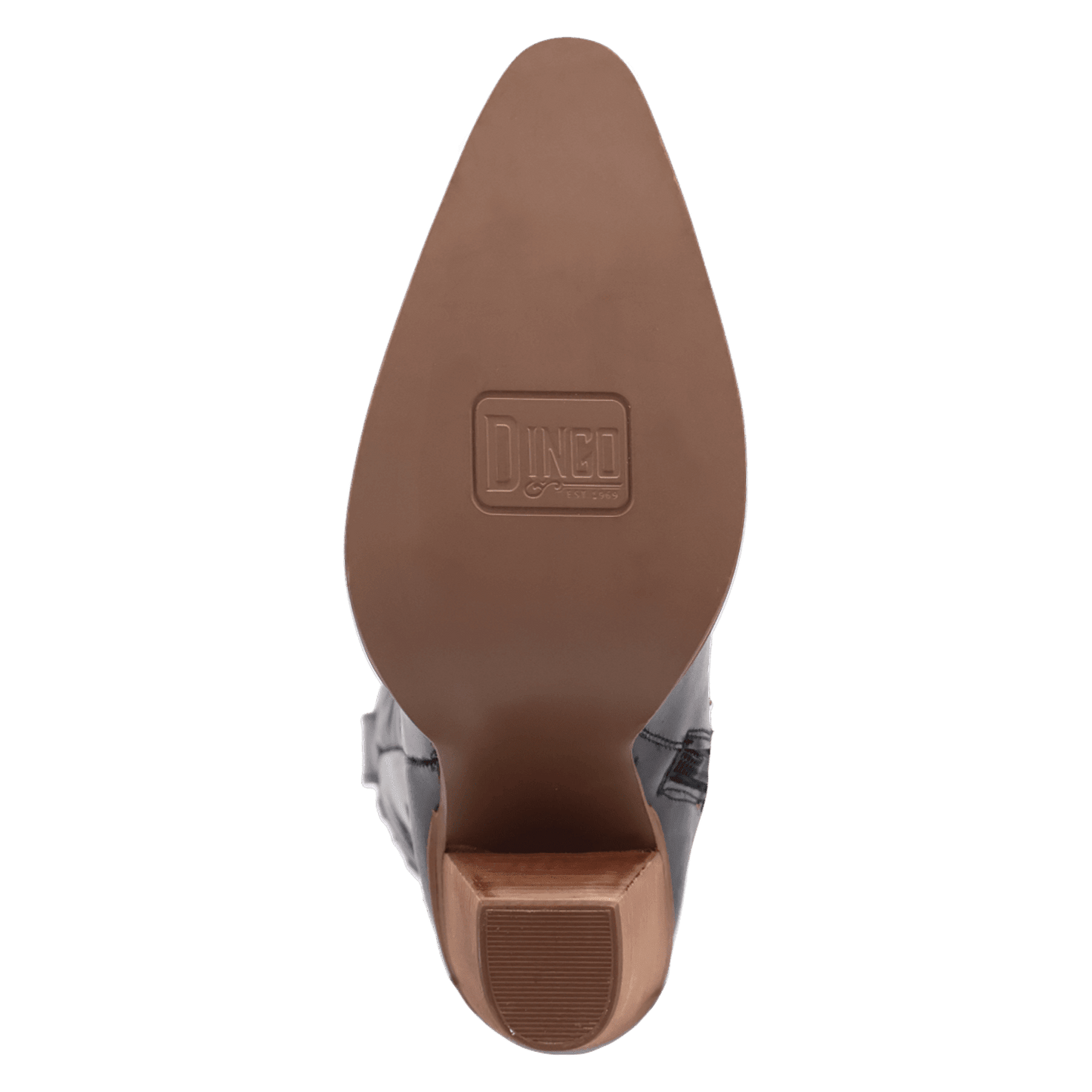 PRODUCT SHOT ROCK N' REBEL LEATHER BOOT AT OUTSOLE ANGLE