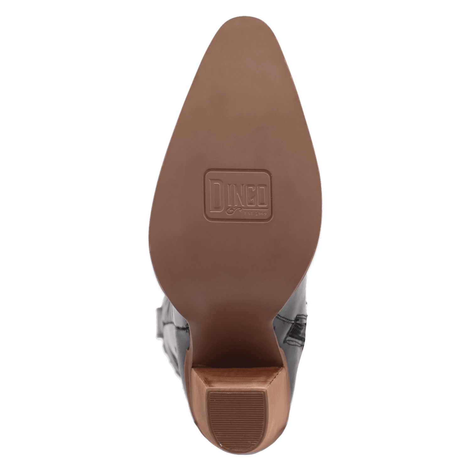 PRODUCT SHOT ROCK N' REBEL LEATHER BOOT AT OUTSOLE ANGLE