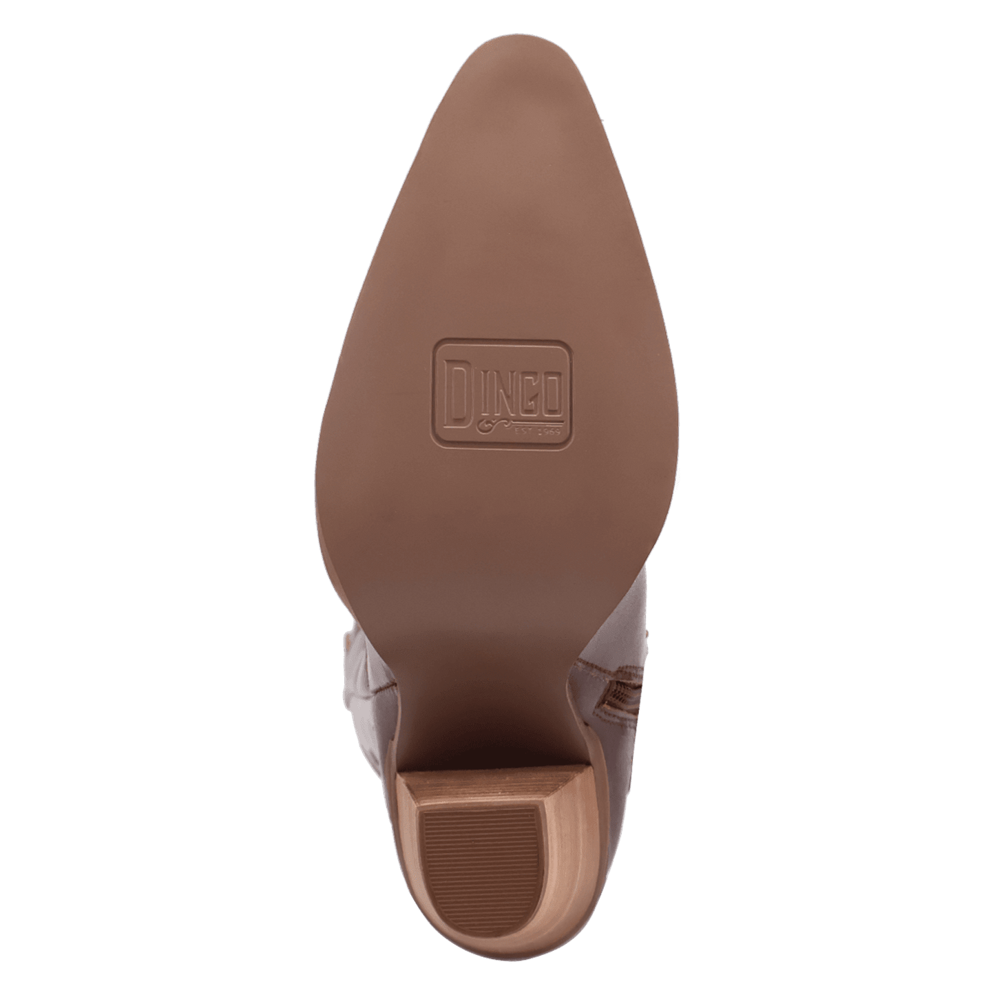 PRODUCT SHOT ROCK N' REBEL LEATHER BOOT AT OUTSOLE ANGLE