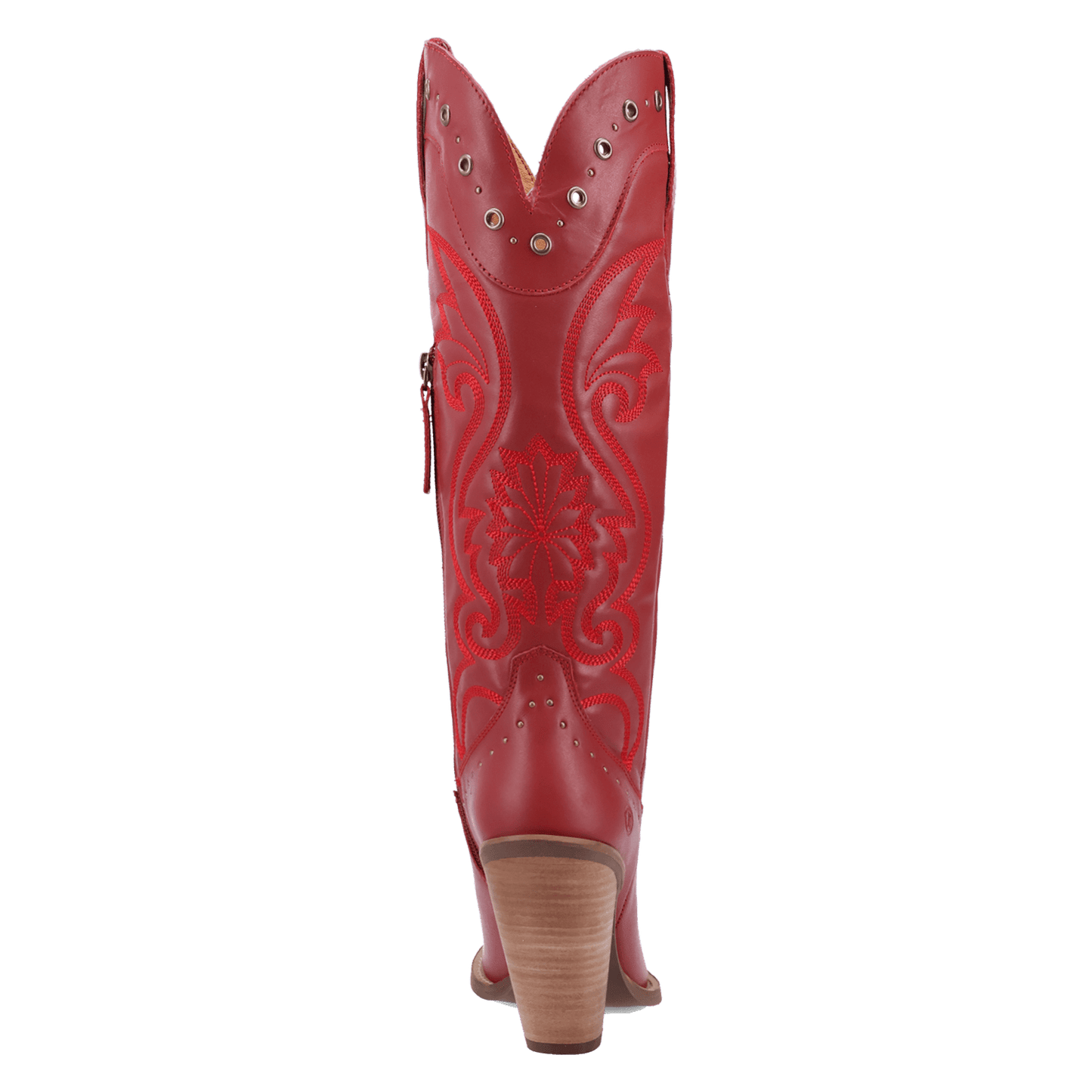PRODUCT SHOT ROCK N' REBEL LEATHER BOOT AT 180 DEGREE BACK ANGLE