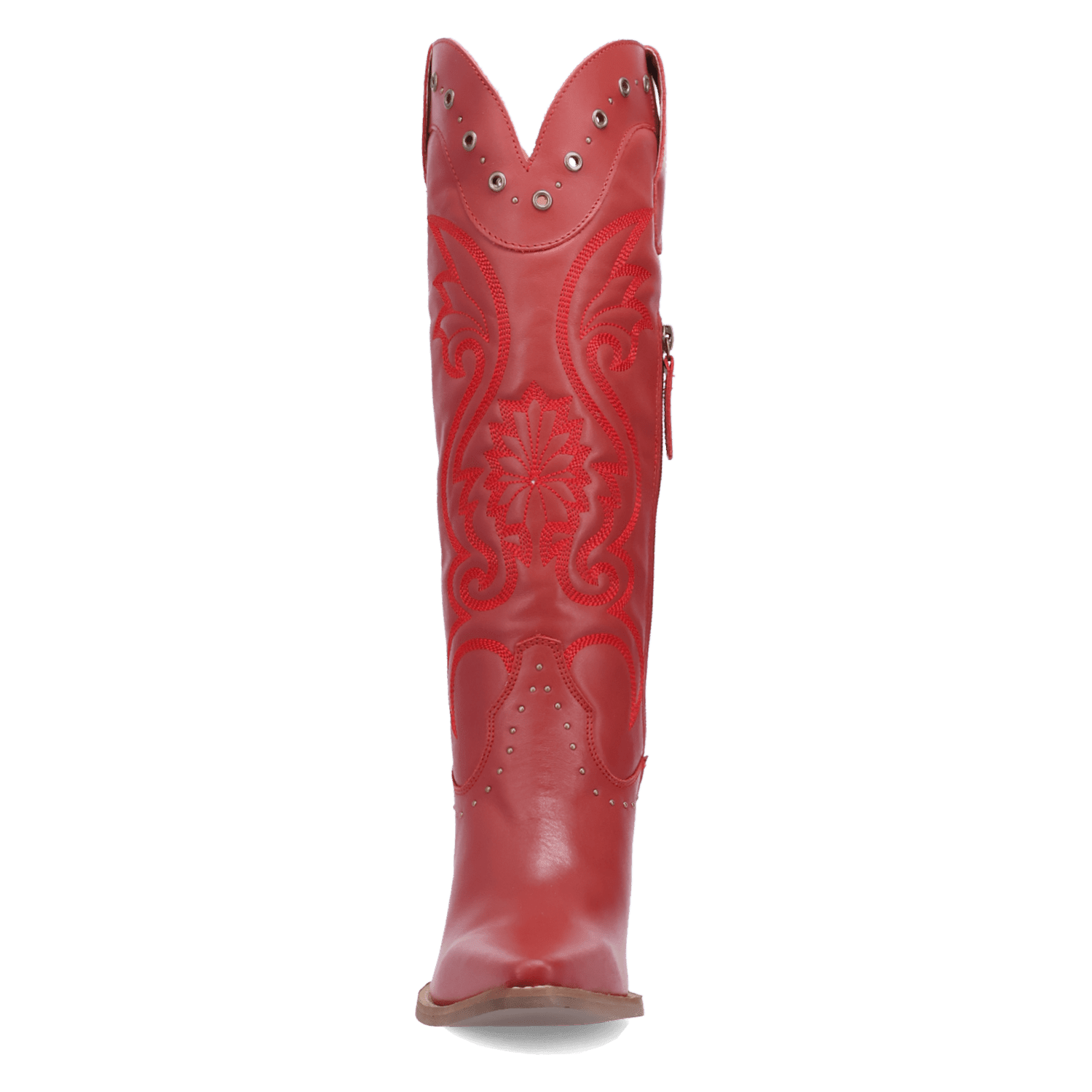 PRODUCT SHOT ROCK N' REBEL LEATHER BOOT AT FRONT ANGLE