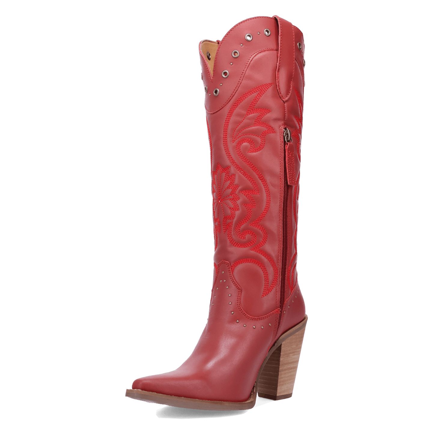 PRODUCT SHOT ROCK N' REBEL LEATHER BOOT AT 225 DEGREE ANGLE