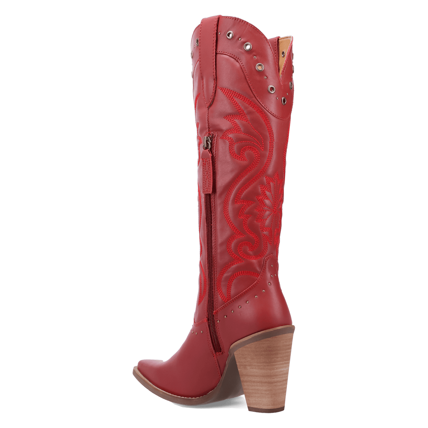 PRODUCT SHOT ROCK N' REBEL LEATHER BOOT AT 270 DEGREE ANGLE