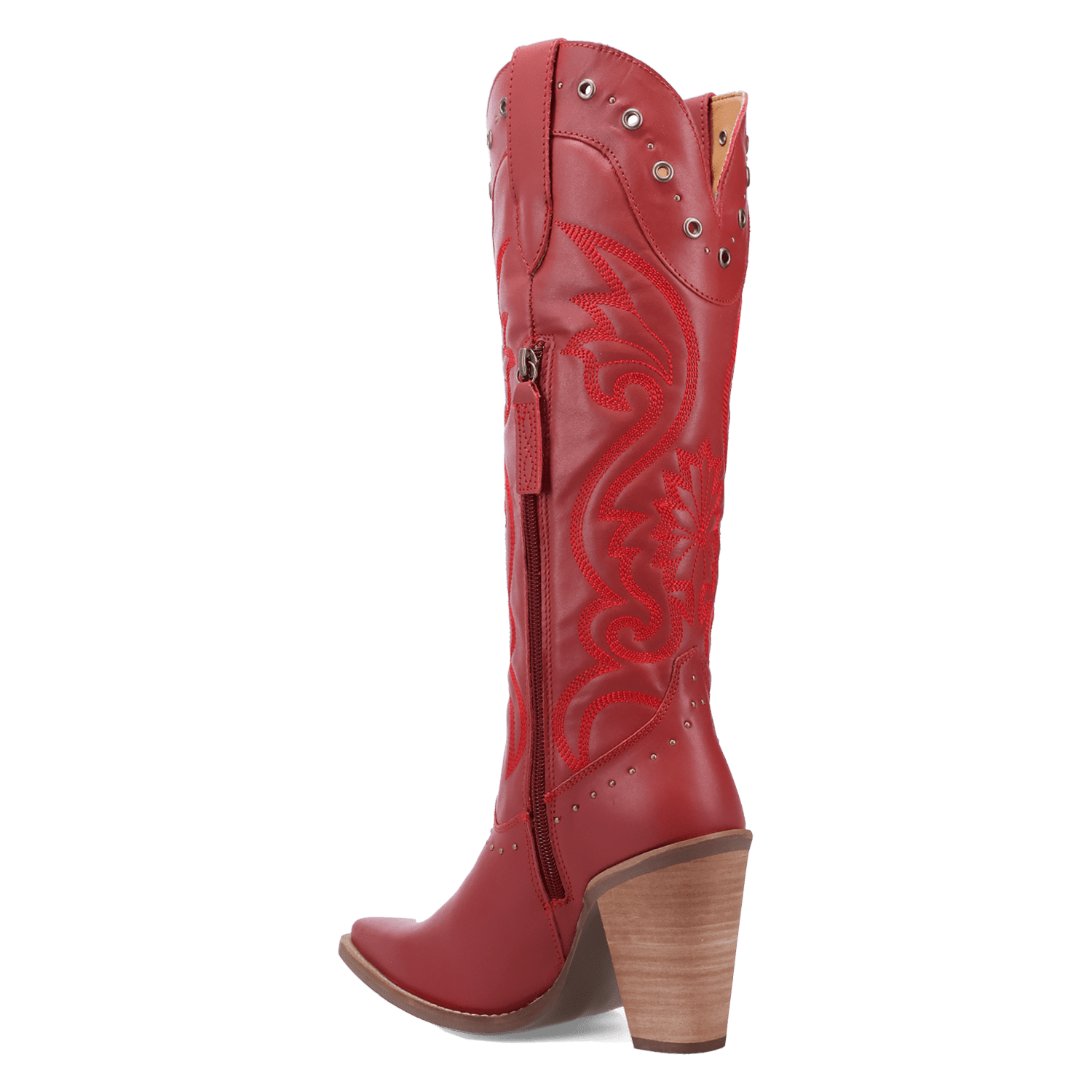 PRODUCT SHOT ROCK N' REBEL LEATHER BOOT AT 270 DEGREE ANGLE