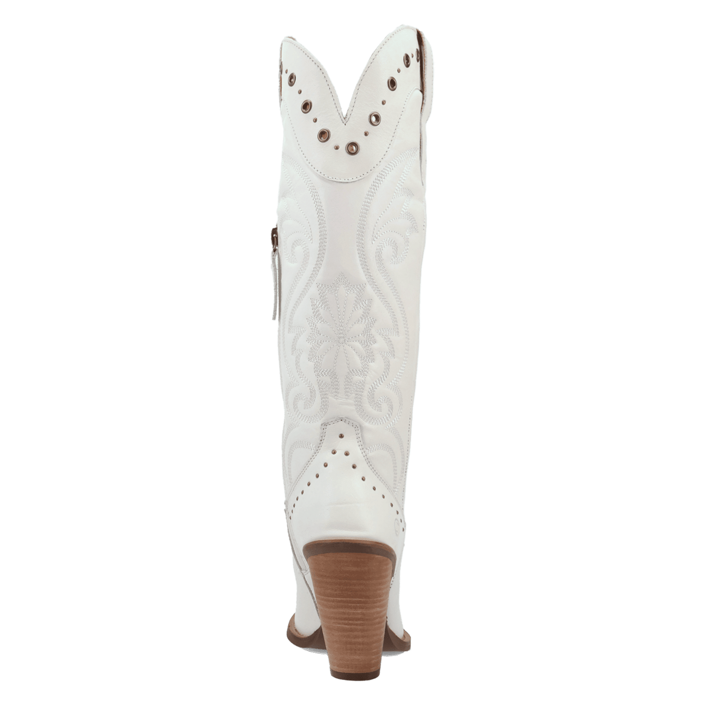 PRODUCT SHOT ROCK N' REBEL LEATHER BOOT AT 180 DEGREE BACK ANGLE