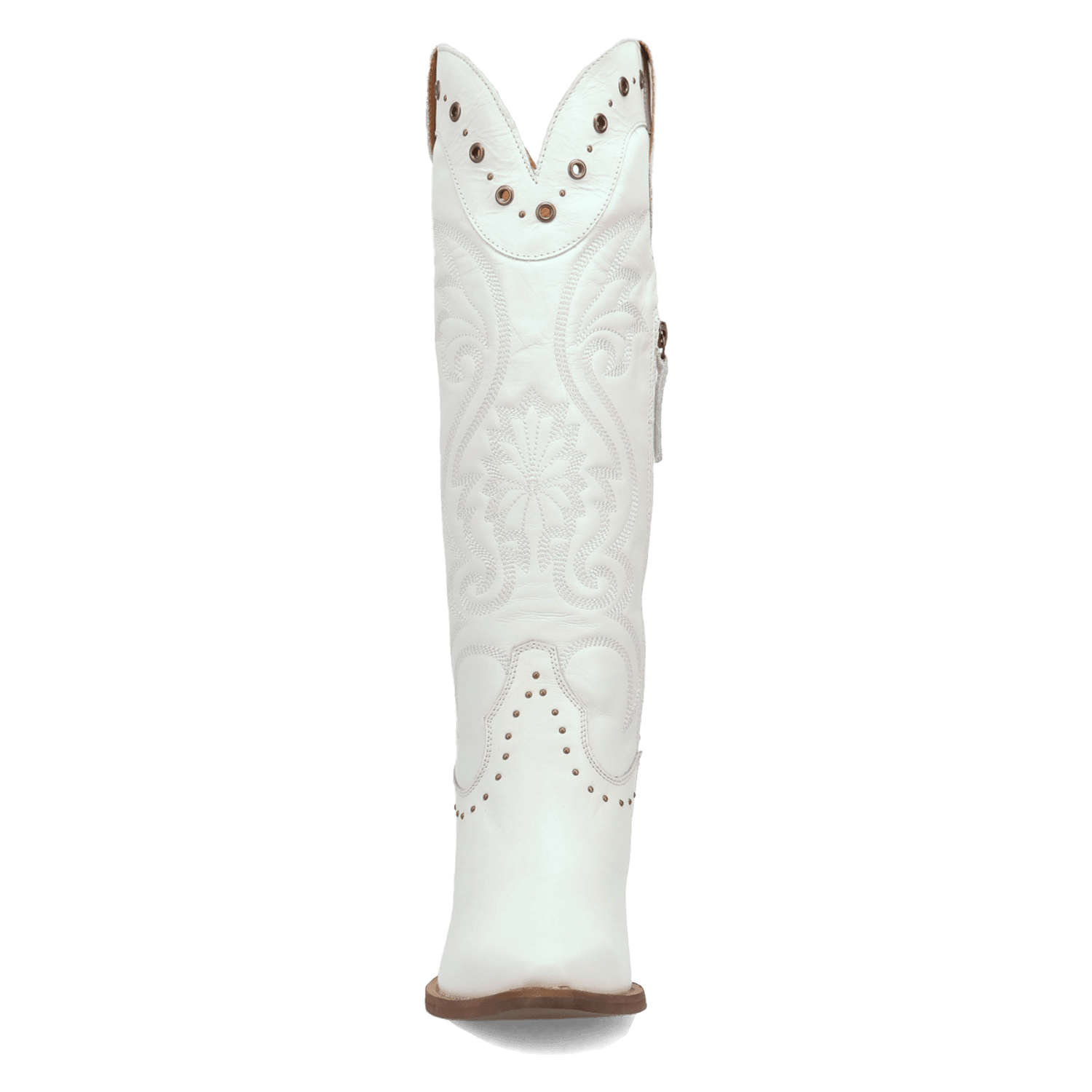 PRODUCT SHOT ROCK N' REBEL LEATHER BOOT AT FRONT ANGLE