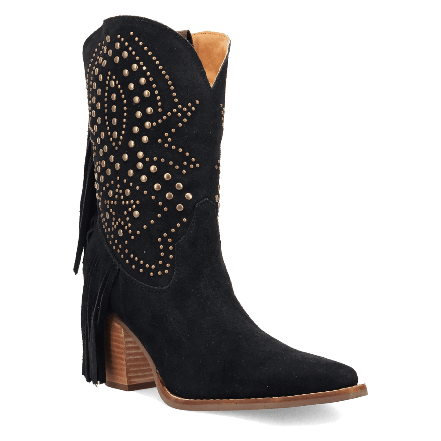 PRODUCT SHOT STAR POWER SUEDE LEATHER BOOTIE AT 45 DEGREE ANGLE