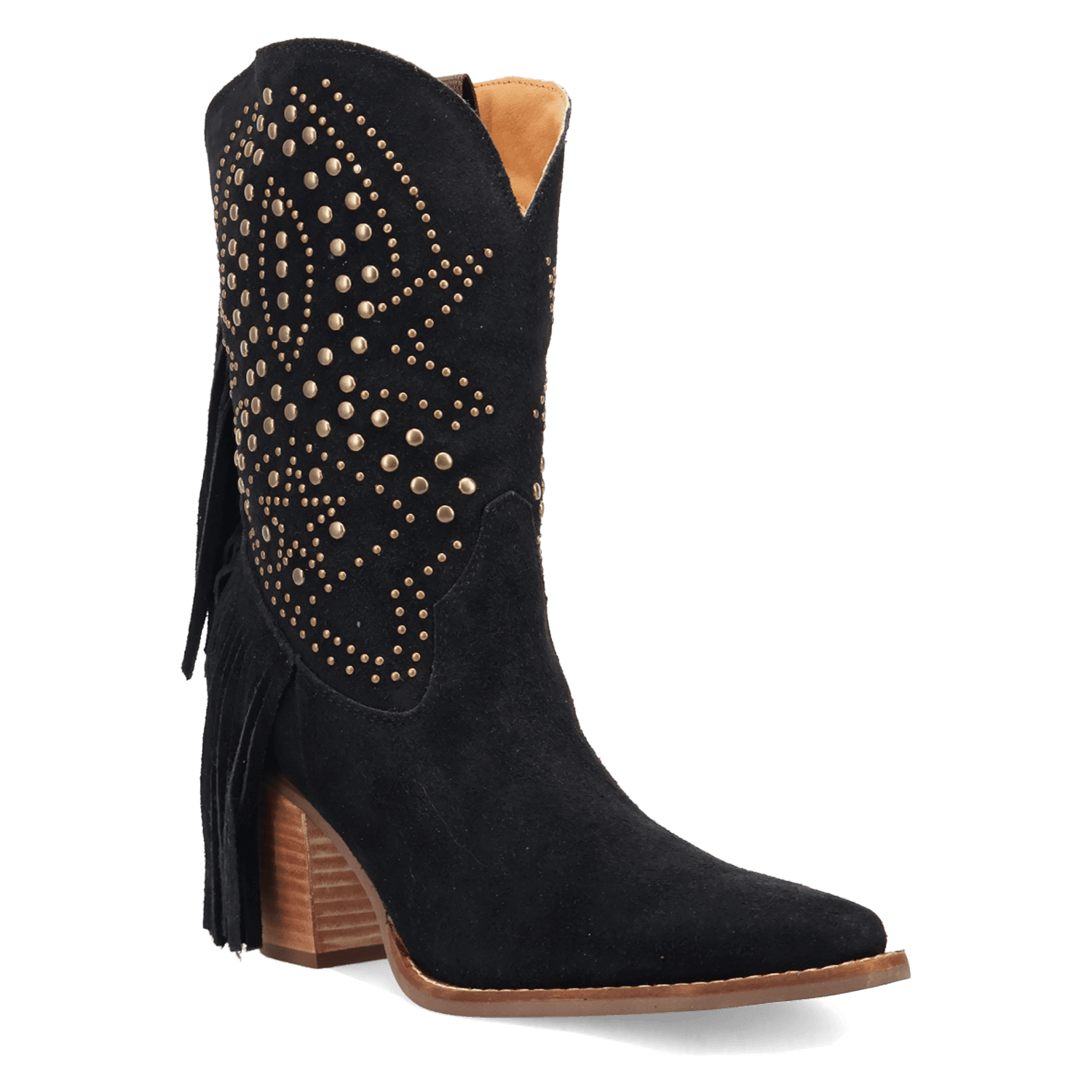 PRODUCT SHOT STAR POWER SUEDE LEATHER BOOTIE AT 45 DEGREE ANGLE