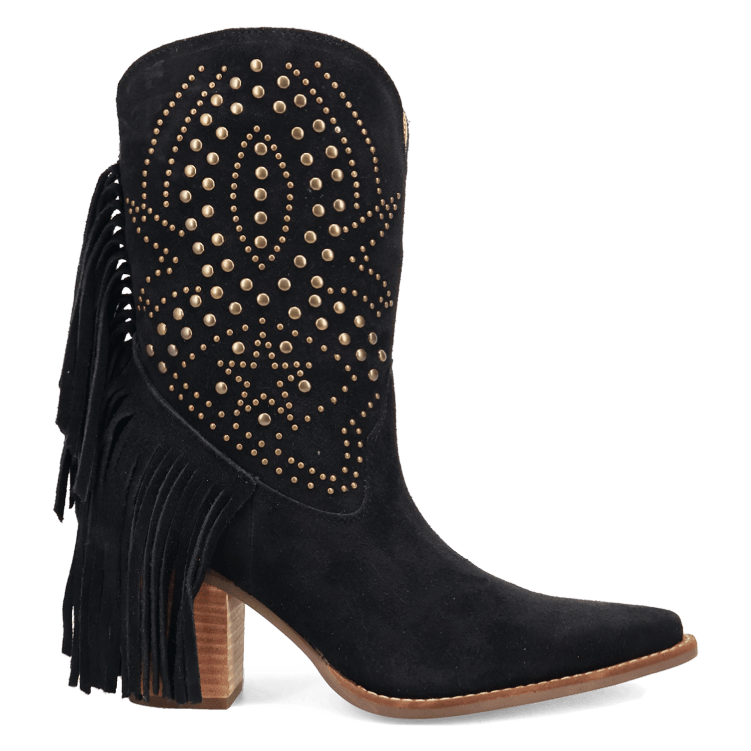 PRODUCT SHOT STAR POWER SUEDE LEATHER BOOTIE AT 90 DEGREE INSIDE ANGLE