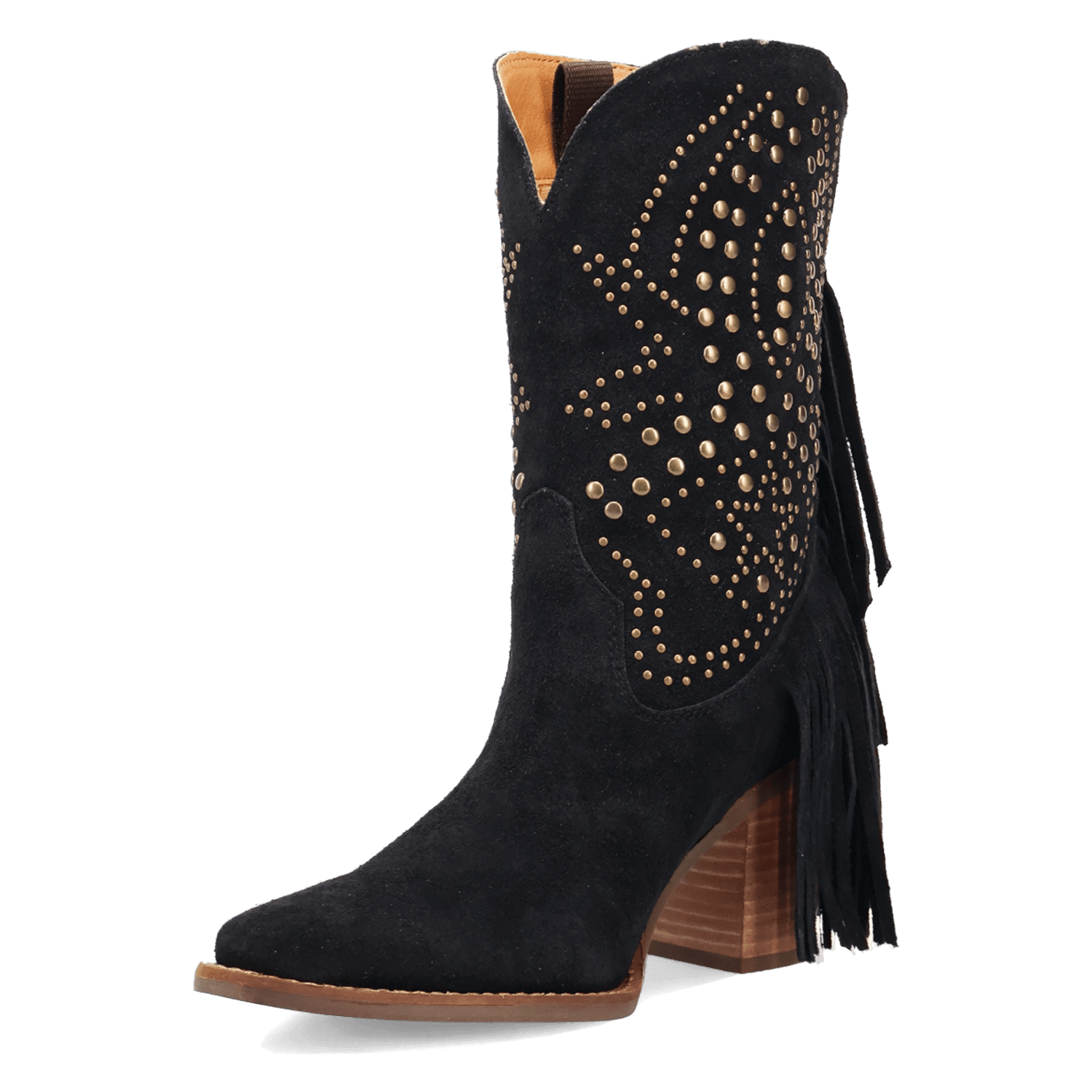 PRODUCT SHOT STAR POWER SUEDE LEATHER BOOTIE AT 225 DEGREE ANGLE