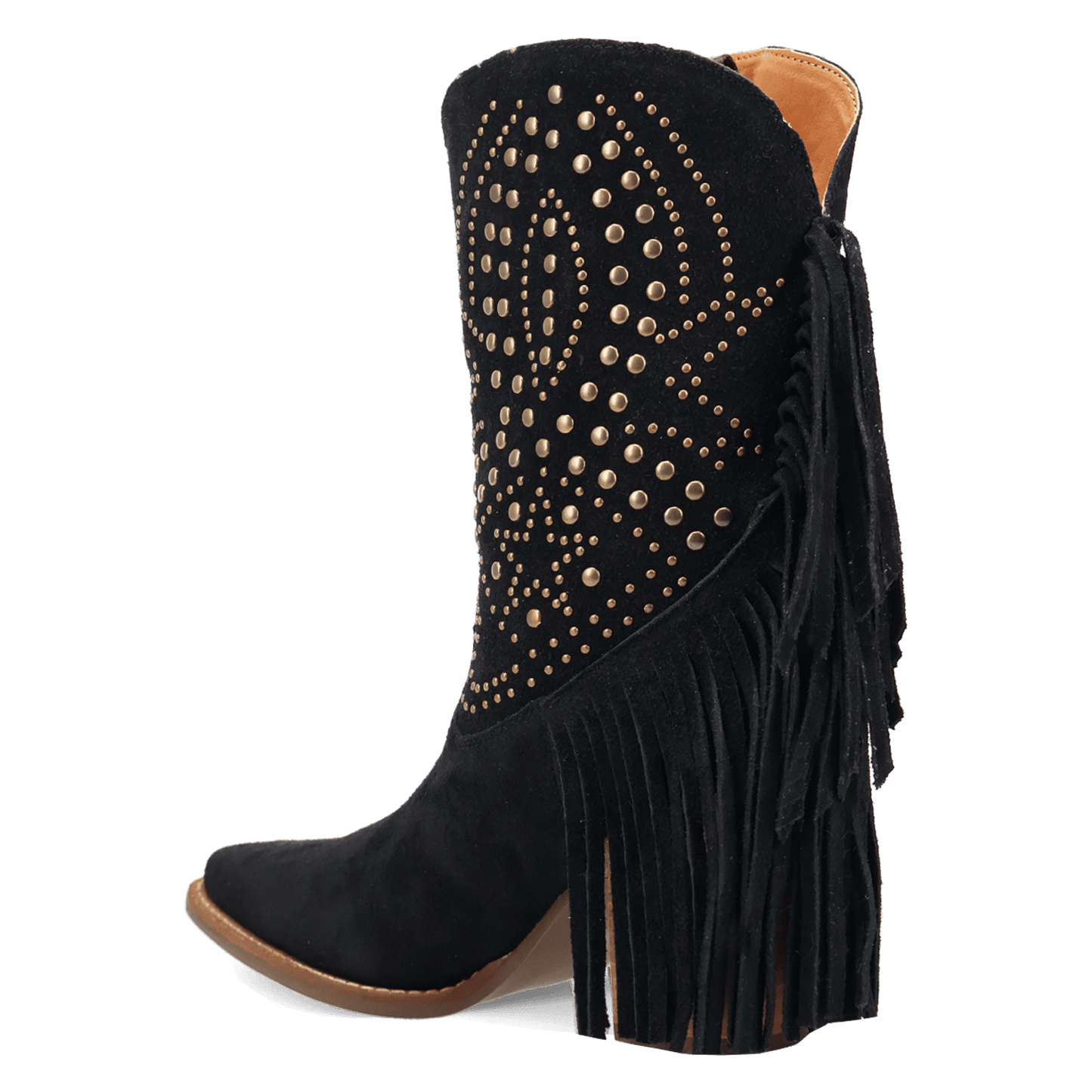 PRODUCT SHOT STAR POWER SUEDE LEATHER BOOTIE AT 270 DEGREE ANGLE