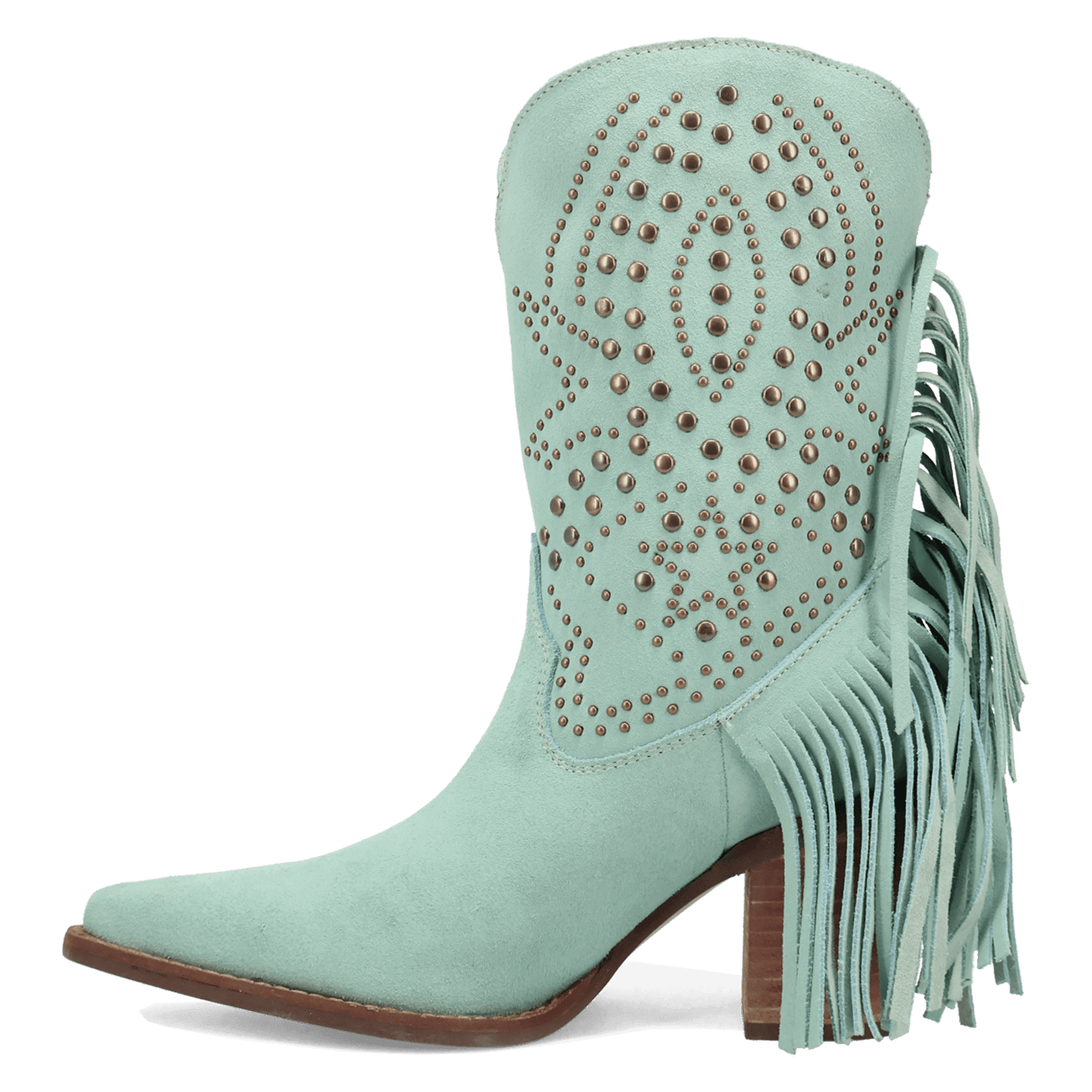 PRODUCT SHOT STAR POWER SUEDE LEATHER BOOTIE AT 135 DEGREE OUTSIDE ANGLE