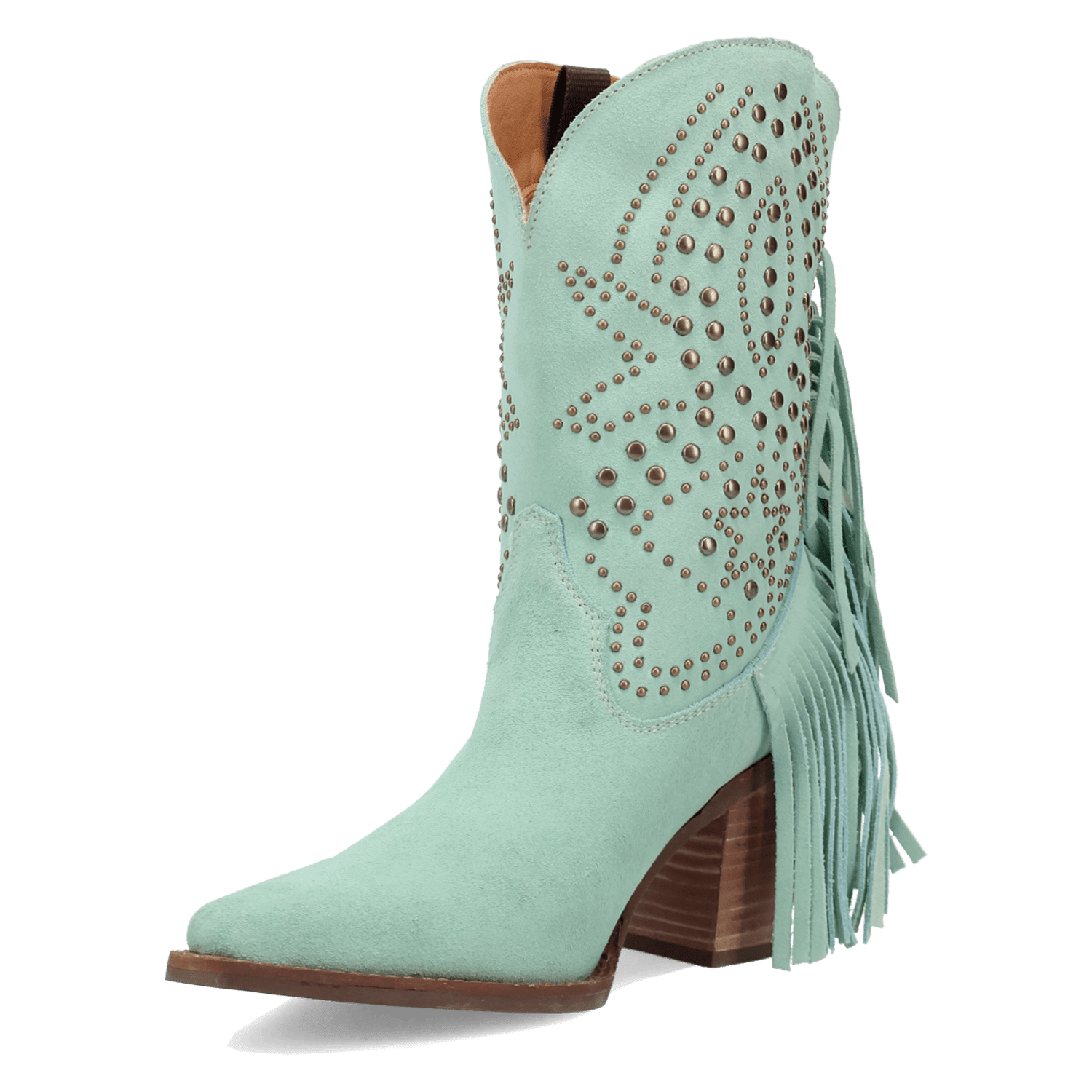 PRODUCT SHOT STAR POWER SUEDE LEATHER BOOTIE AT 225 DEGREE ANGLE