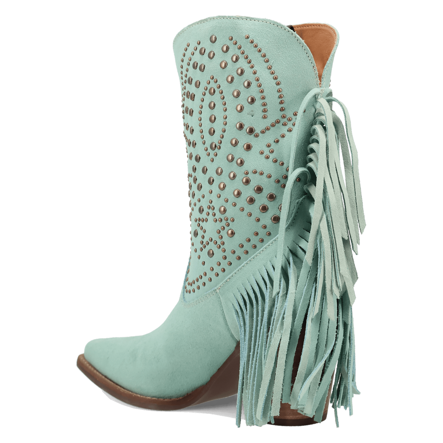 PRODUCT SHOT STAR POWER SUEDE LEATHER BOOTIE AT 270 DEGREE ANGLE