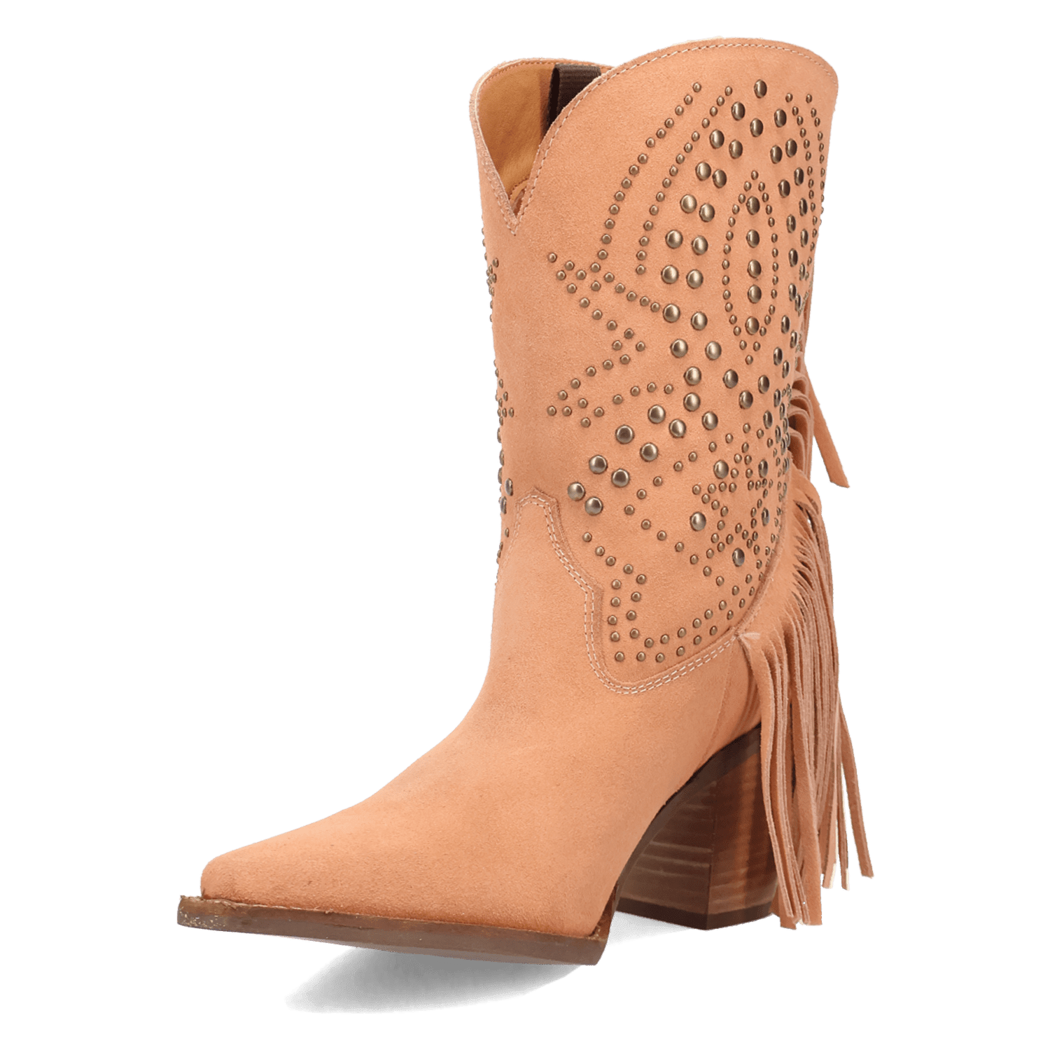 PRODUCT SHOT STAR POWER SUEDE LEATHER BOOTIE AT 225 DEGREE ANGLE