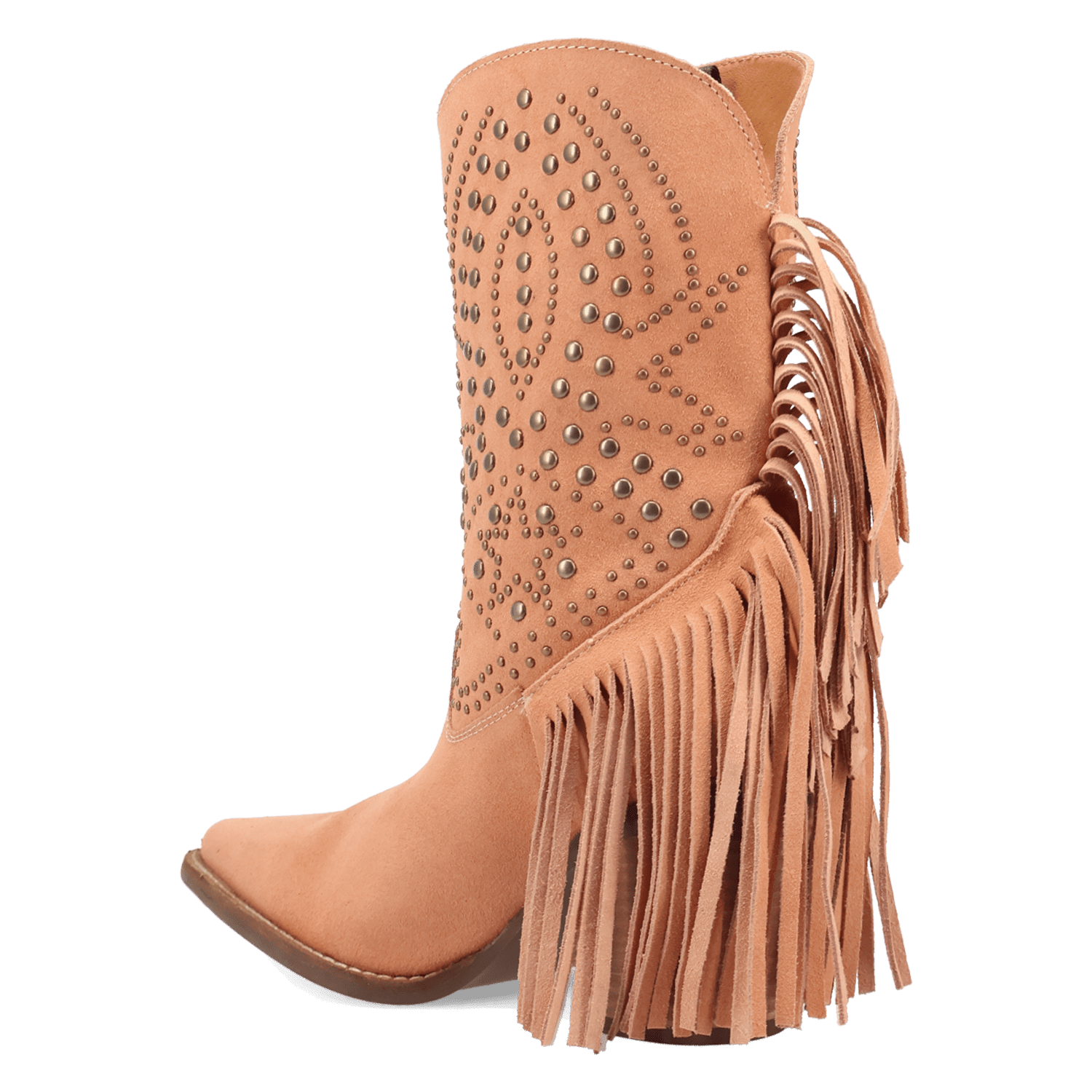 PRODUCT SHOT STAR POWER SUEDE LEATHER BOOTIE AT 270 DEGREE ANGLE