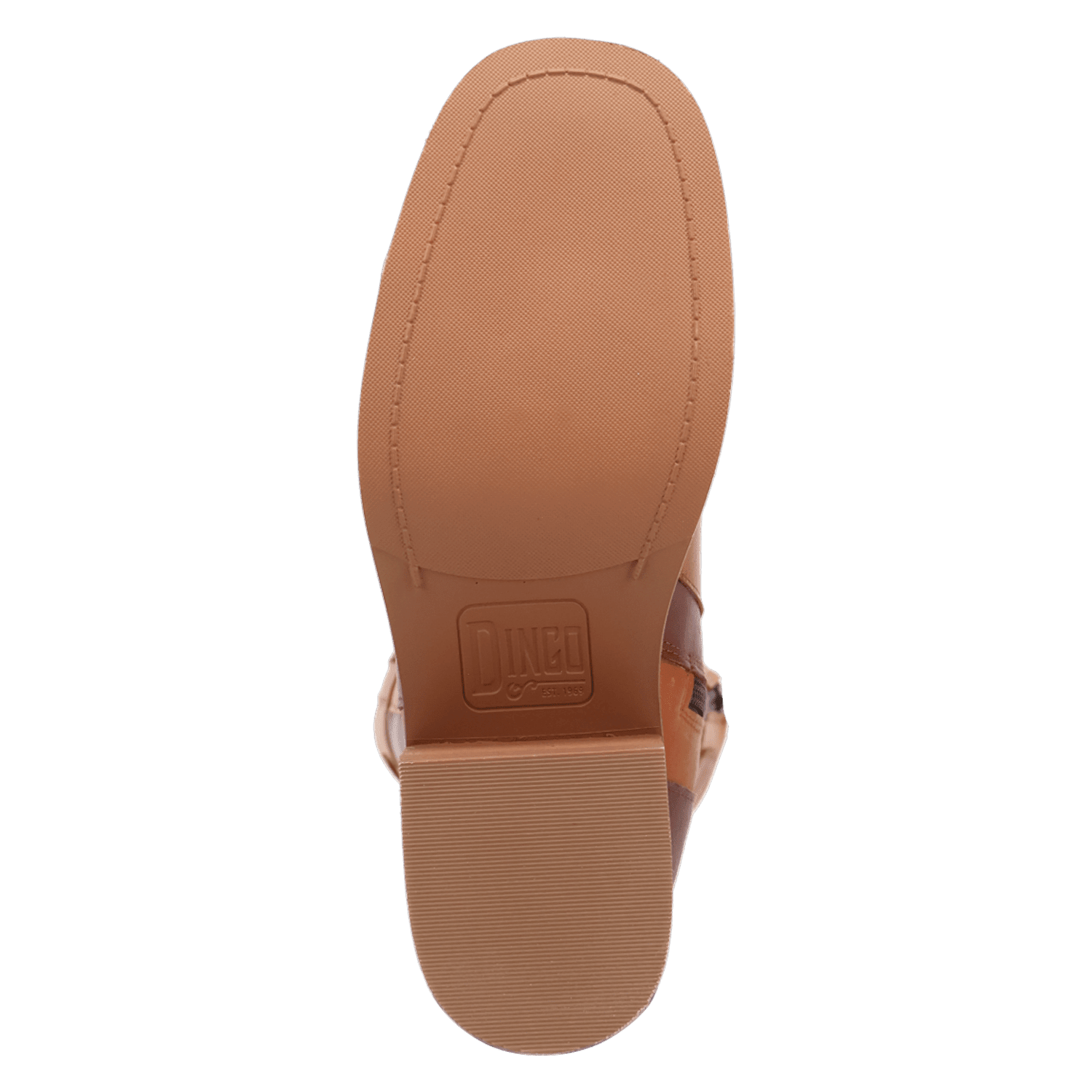 PRODUCT SHOT PATCHES LEATHER BOOT AT OUTSOLE ANGLE