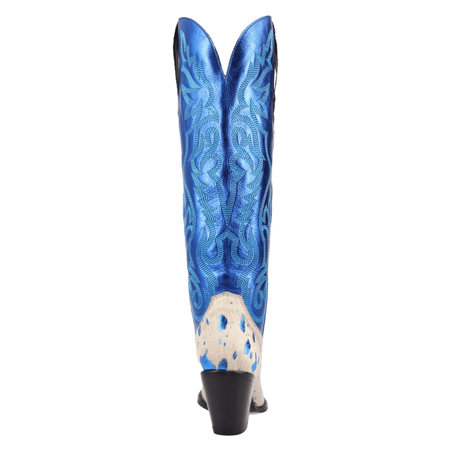 PRODUCT SHOT TAKE NO BULL LEATHER BOOT AT 180 DEGREE BACK ANGLE