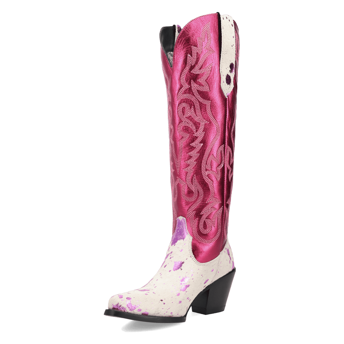 PRODUCT SHOT TAKE NO BULL LEATHER BOOT AT 225 DEGREE ANGLE