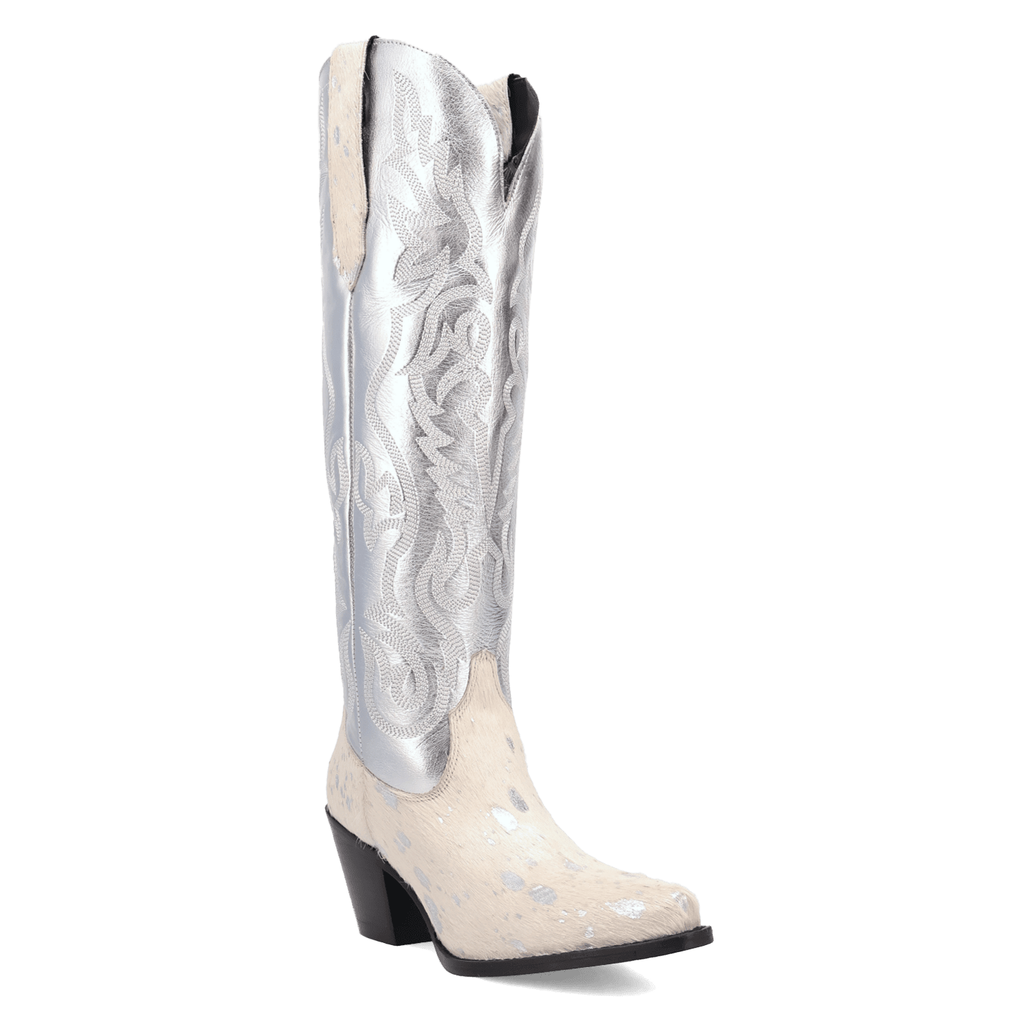 PRODUCT SHOT TAKE NO BULL LEATHER BOOT AT 45 DEGREE ANGLE