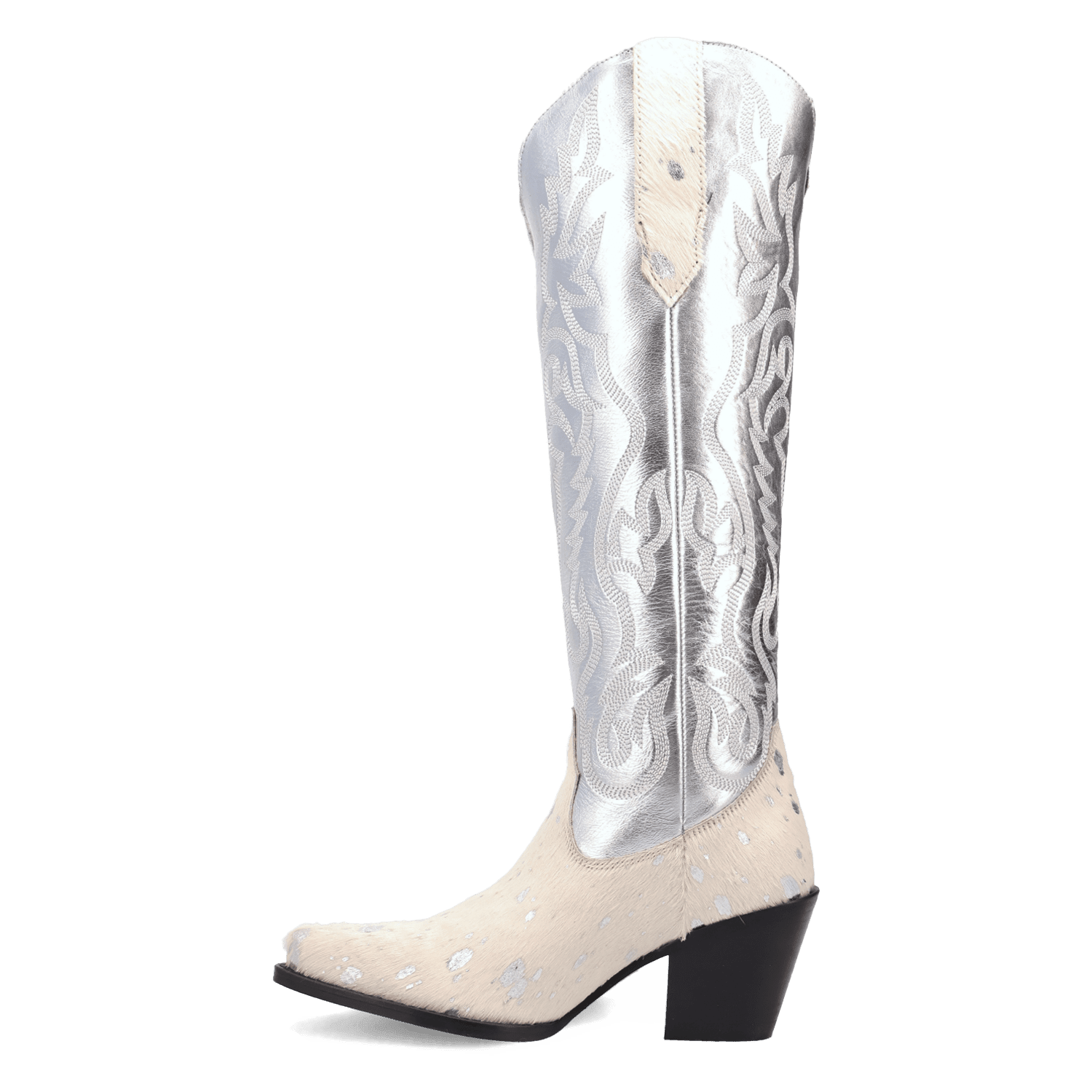 PRODUCT SHOT TAKE NO BULL LEATHER BOOT AT 135 DEGREE OUTSIDE ANGLE