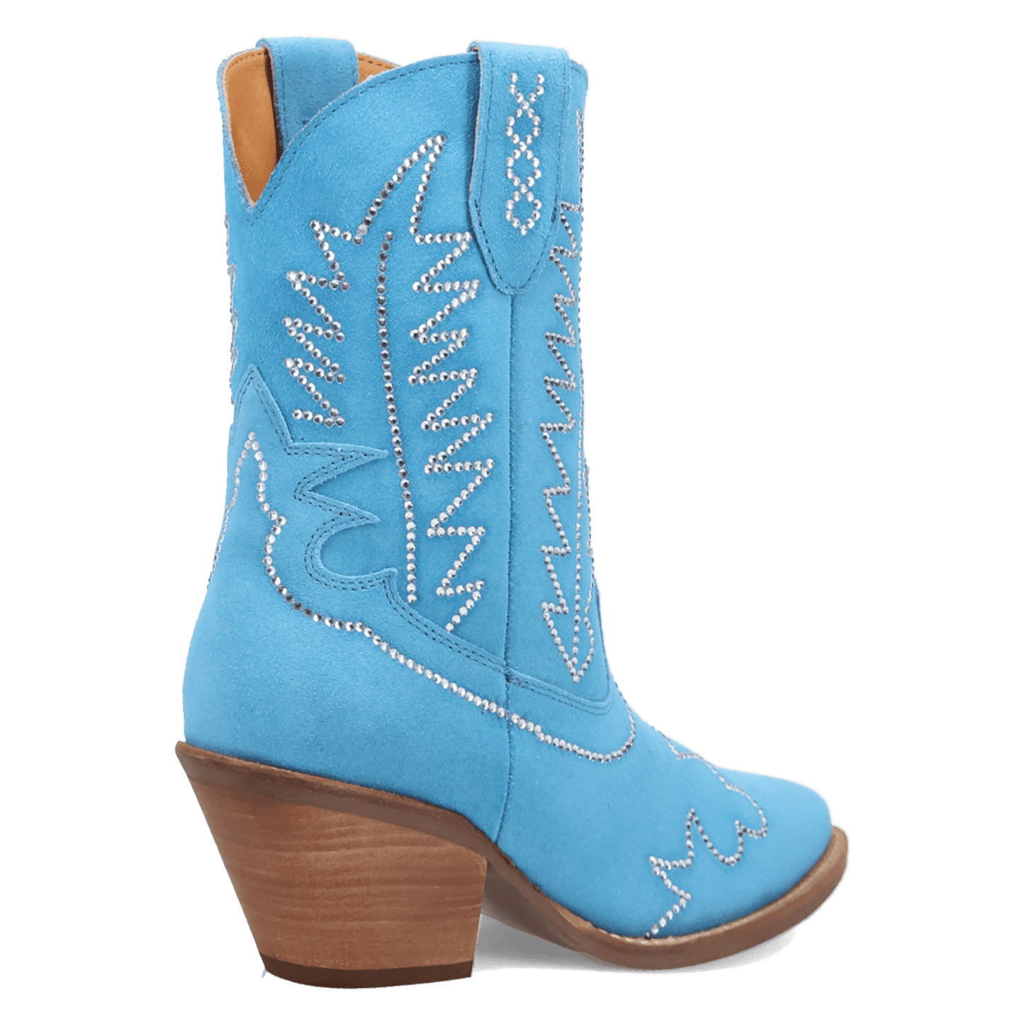 PRODUCT SHOT TINY PONY SUEDE LEATHER BOOTIE AT 315 DEGREE ANGLE