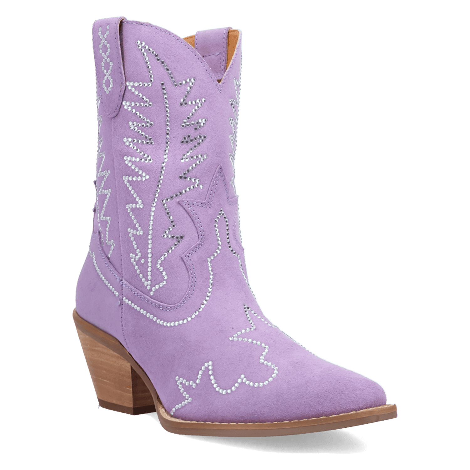 PRODUCT SHOT TINY PONY SUEDE LEATHER BOOTIE AT 45 DEGREE ANGLE