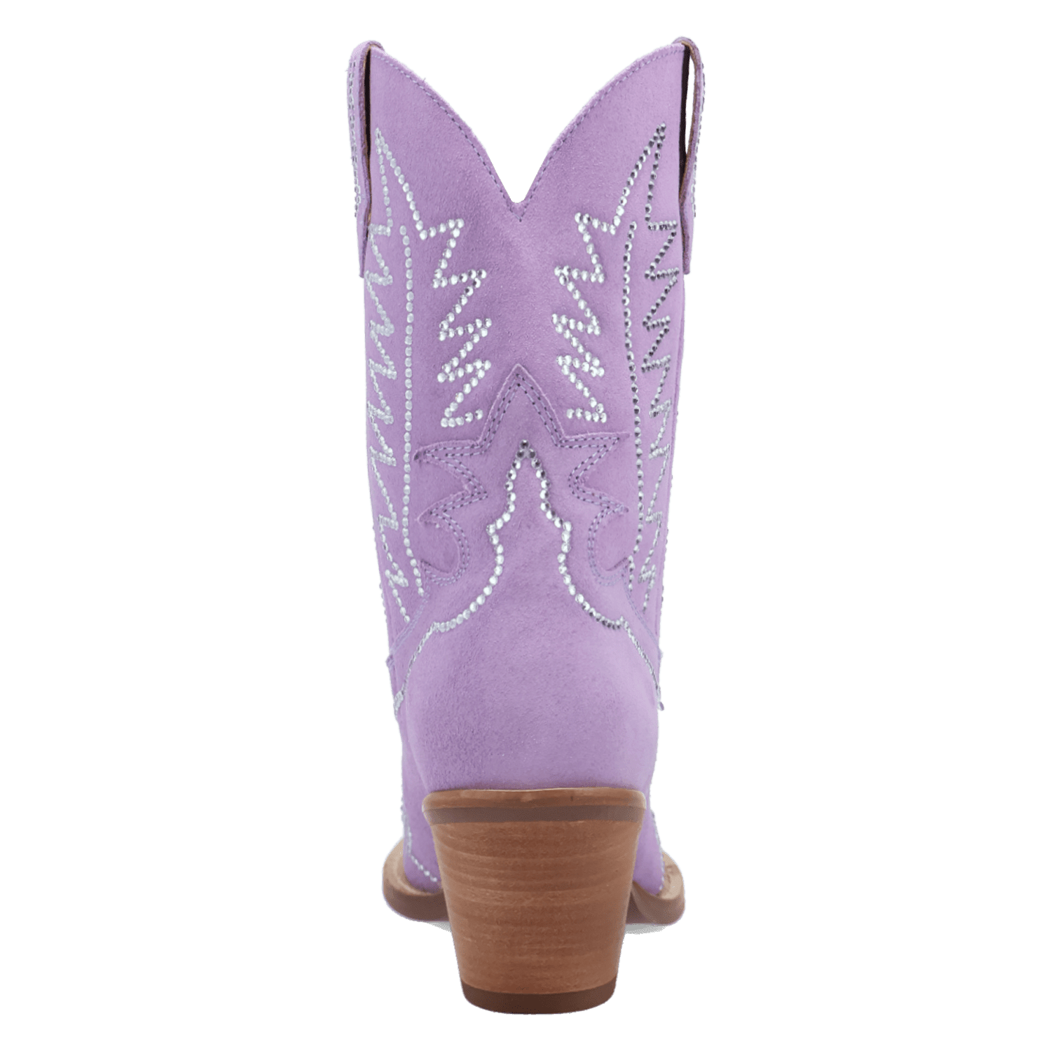 PRODUCT SHOT TINY PONY SUEDE LEATHER BOOTIE AT 180 DEGREE BACK ANGLE