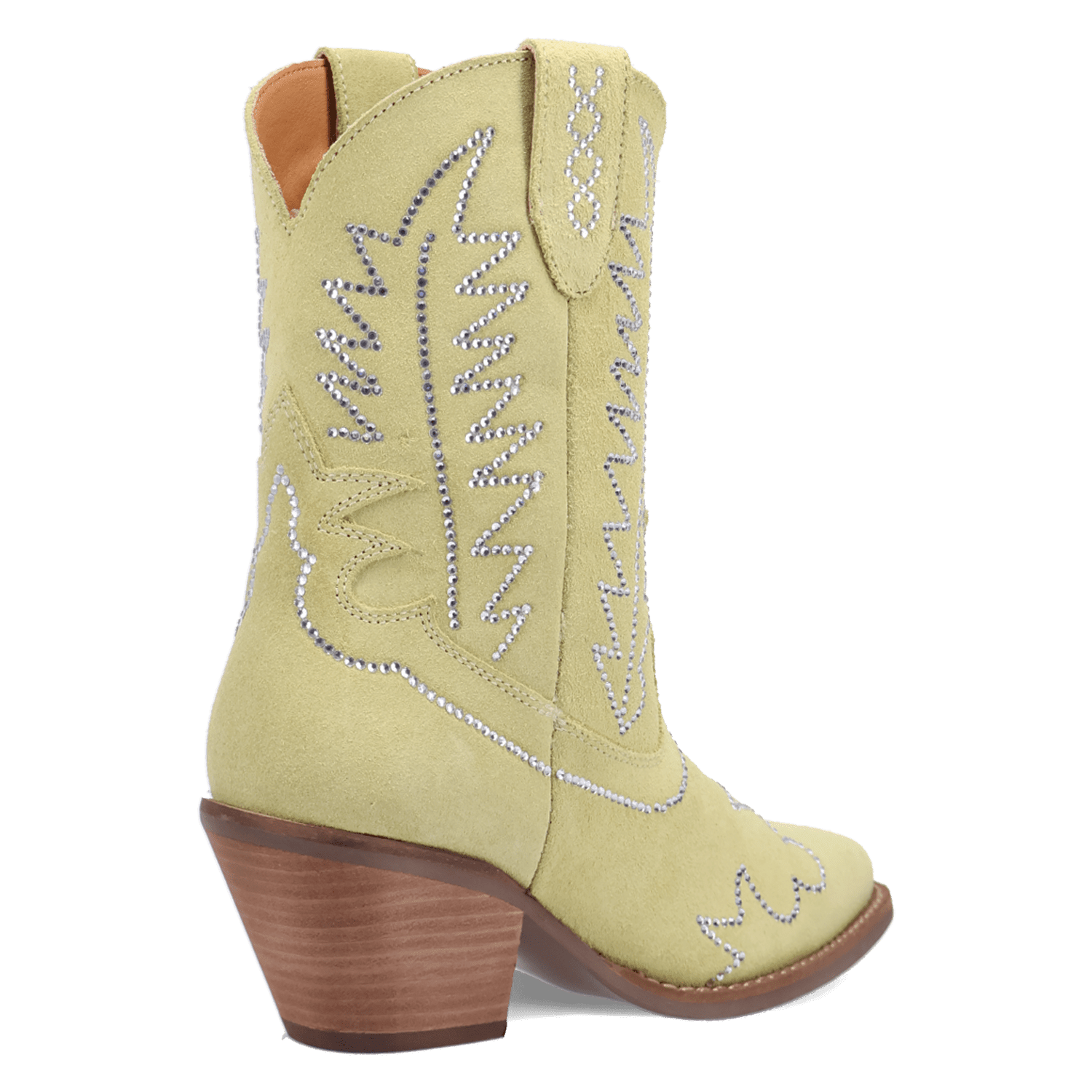 PRODUCT SHOT TINY PONY SUEDE LEATHER BOOTIE AT 315 DEGREE ANGLE