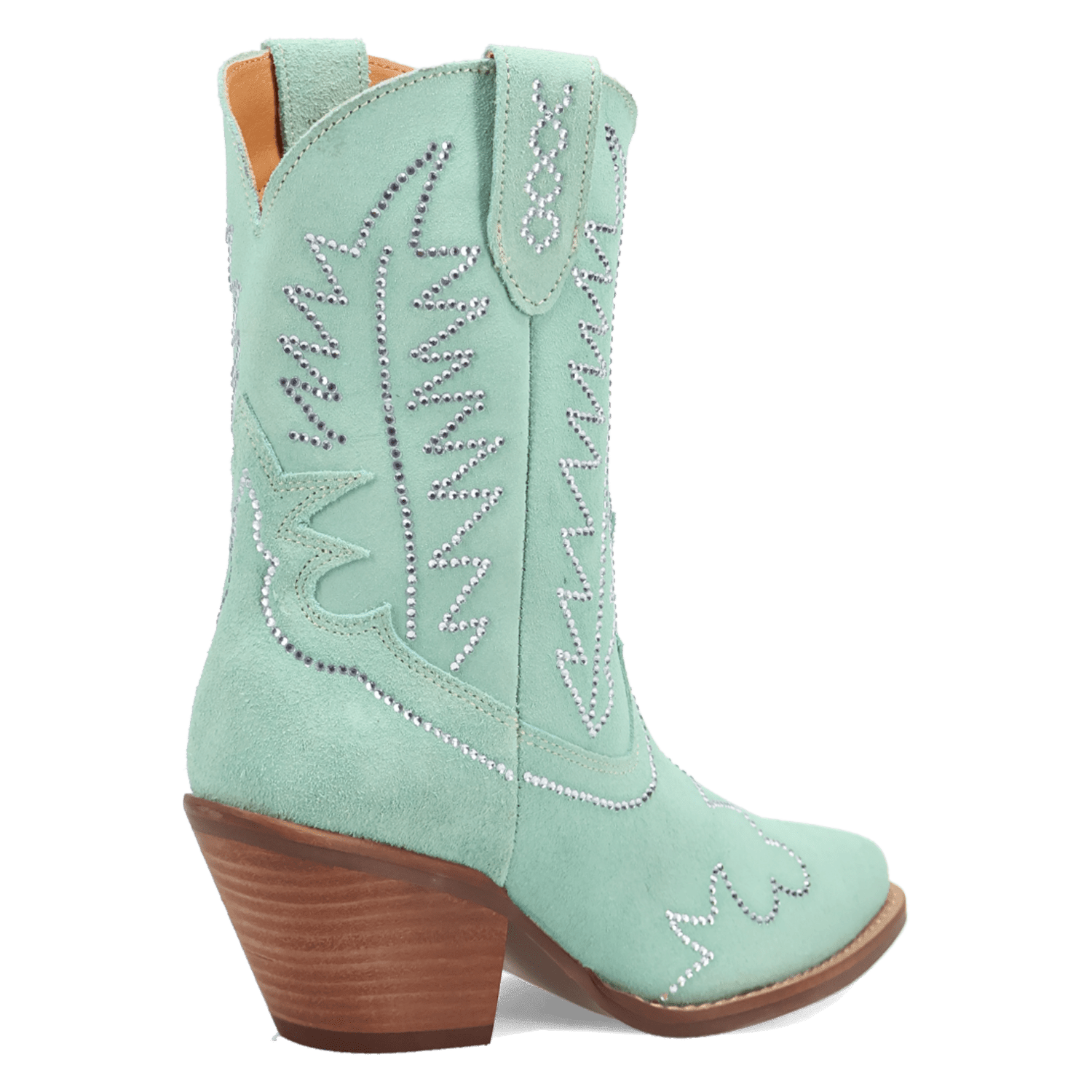 PRODUCT SHOT TINY PONY SUEDE LEATHER BOOTIE AT 315 DEGREE ANGLE