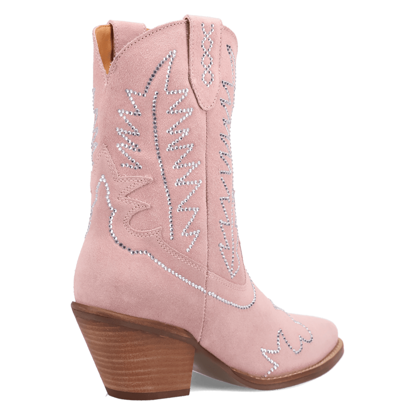 PRODUCT SHOT TINY PONY SUEDE LEATHER BOOTIE AT 315 DEGREE ANGLE