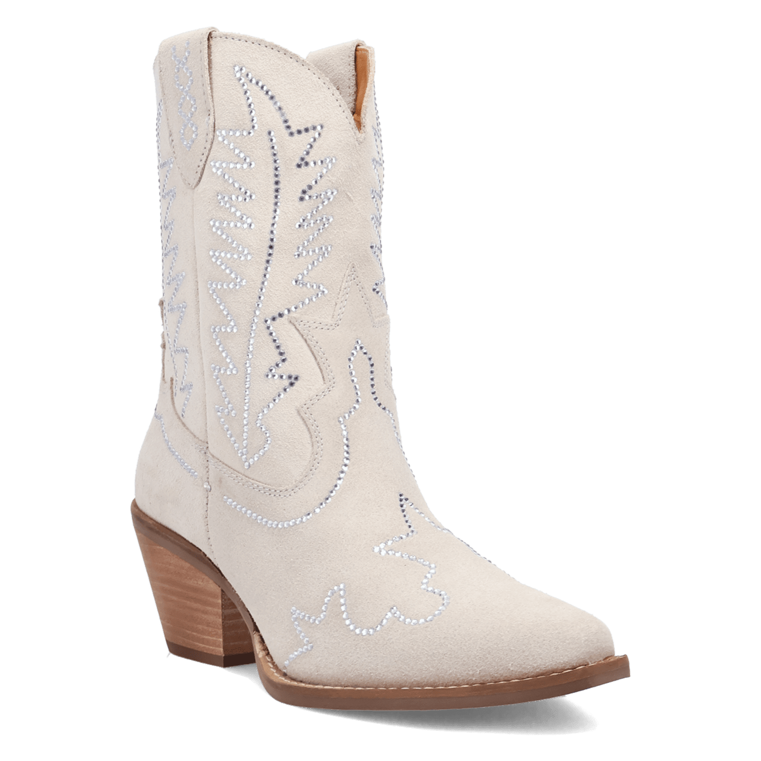 PRODUCT SHOT TINY PONY SUEDE LEATHER BOOTIE AT 45 DEGREE ANGLE