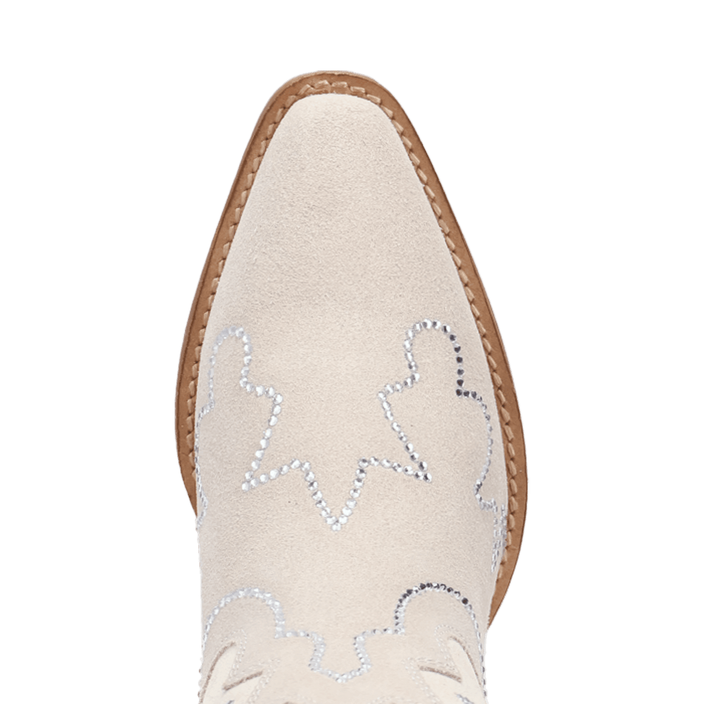 PRODUCT SHOT TINY PONY SUEDE LEATHER BOOTIE AT TOE ANGLE