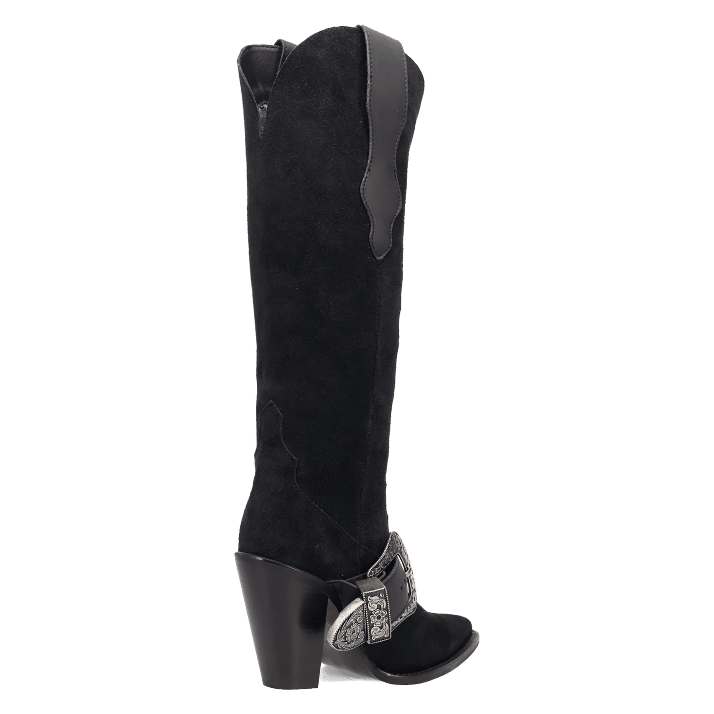 PRODUCT SHOT YEEHOTTIE SUEDE LEATHER BOOT AT 315 DEGREE ANGLE