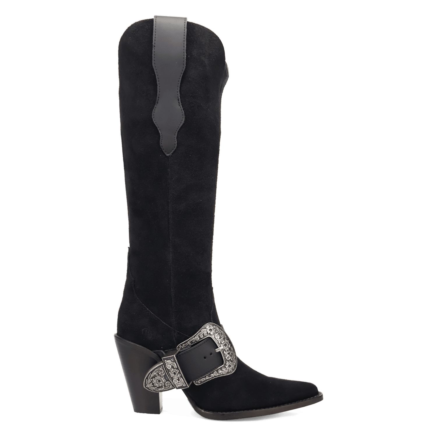 PRODUCT SHOT YEEHOTTIE SUEDE LEATHER BOOT AT 90 DEGREE INSIDE ANGLE