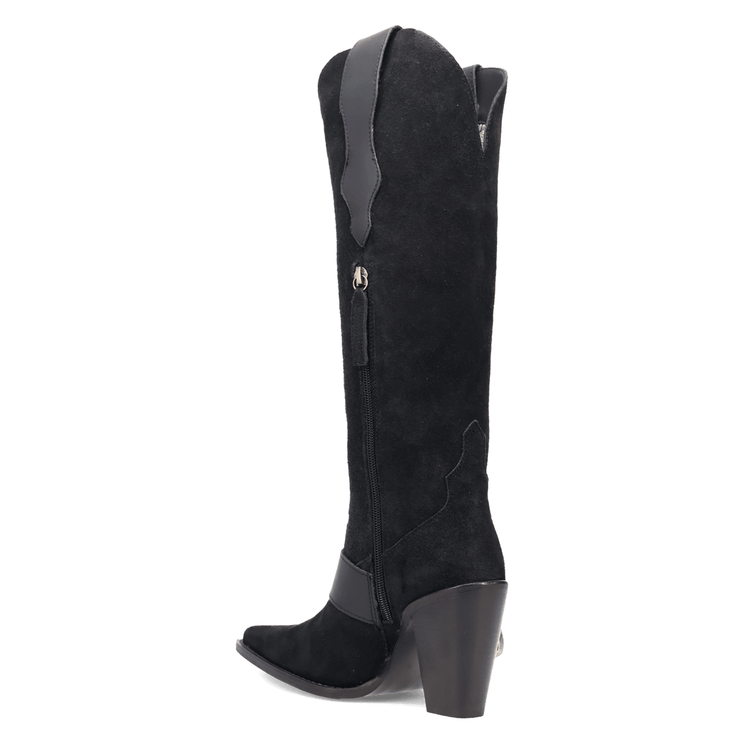 PRODUCT SHOT YEEHOTTIE SUEDE LEATHER BOOT AT 270 DEGREE ANGLE