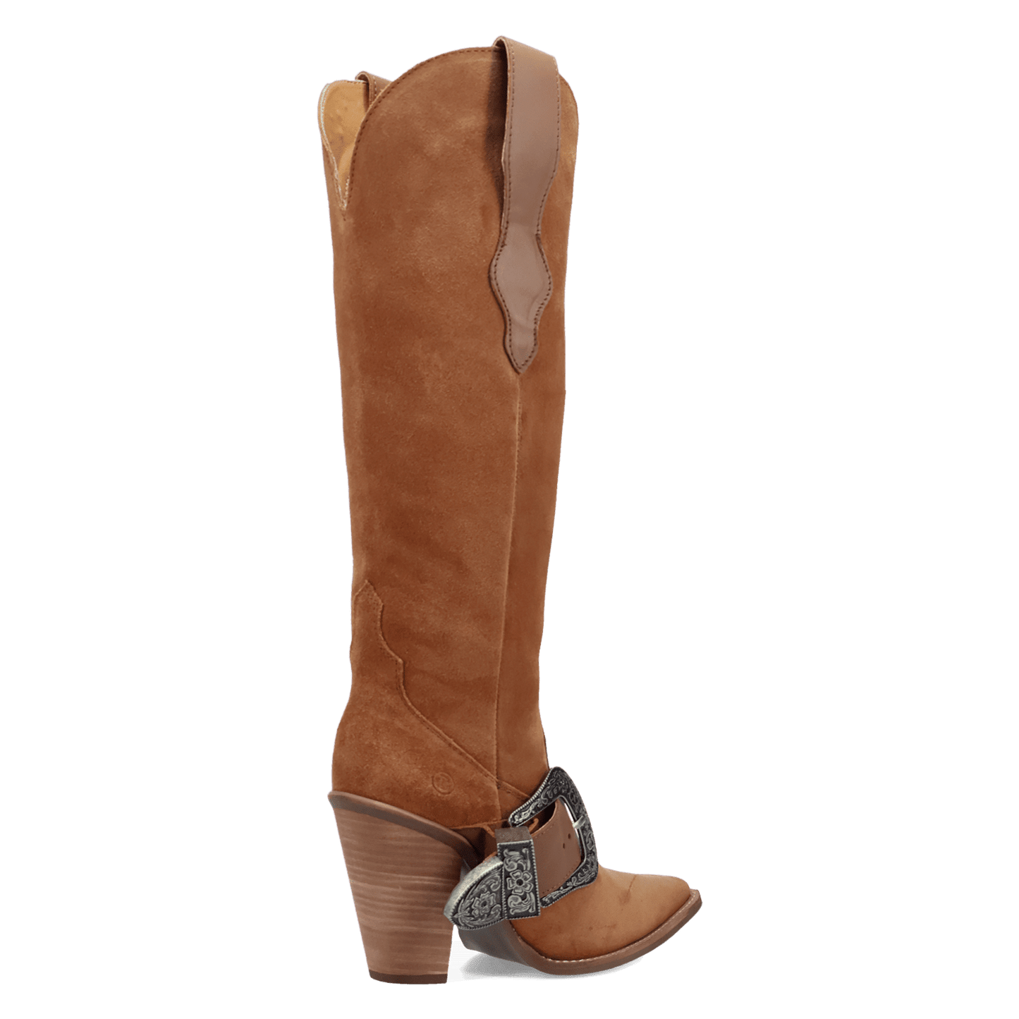 PRODUCT SHOT YEEHOTTIE SUEDE LEATHER BOOT AT 315 DEGREE ANGLE
