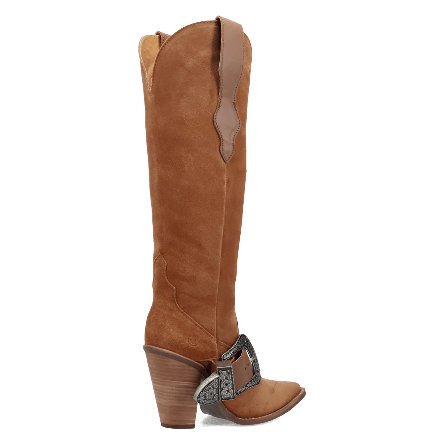 PRODUCT SHOT YEEHOTTIE SUEDE LEATHER BOOT AT 315 DEGREE ANGLE