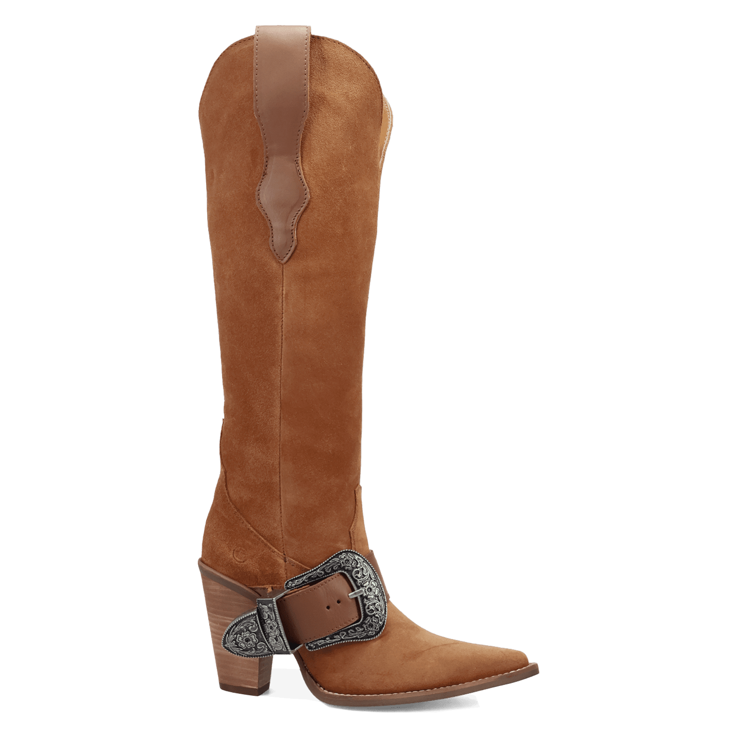 PRODUCT SHOT YEEHOTTIE SUEDE LEATHER BOOT AT 90 DEGREE INSIDE ANGLE