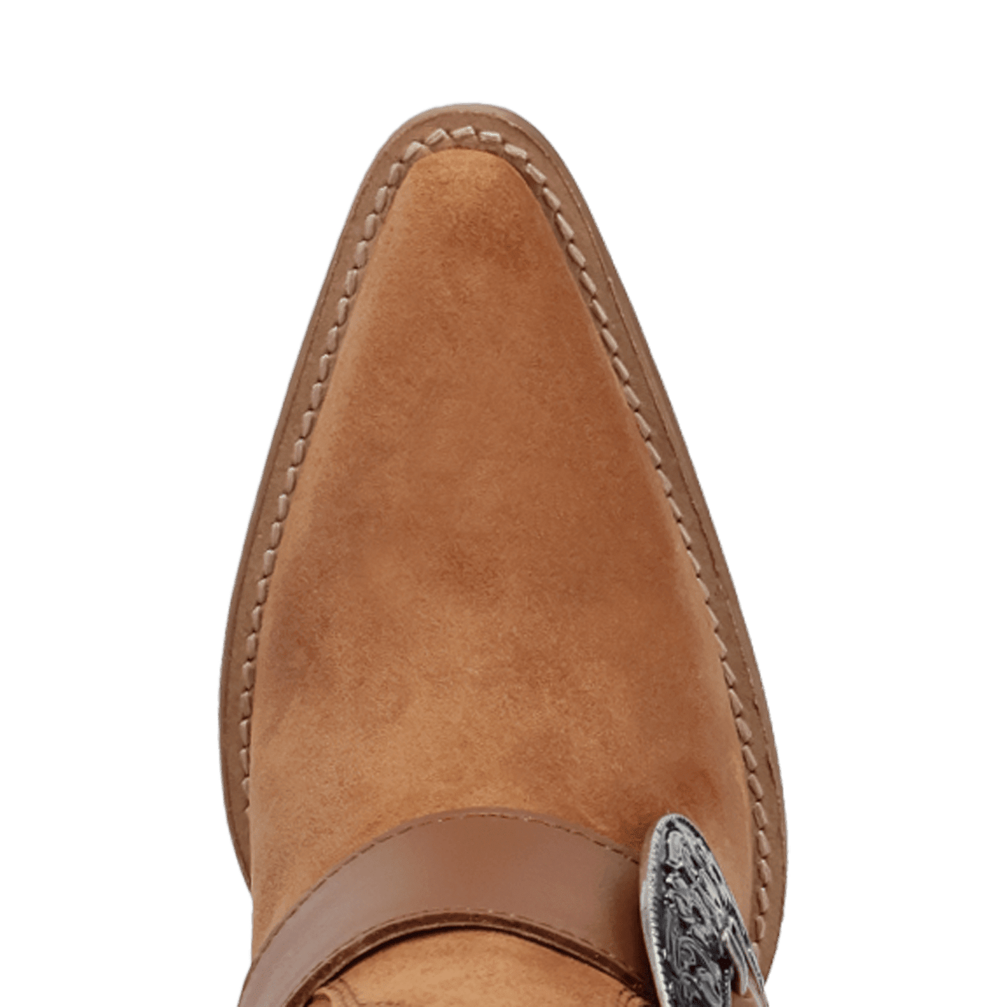 PRODUCT SHOT YEEHOTTIE SUEDE LEATHER BOOT AT TOE ANGLE