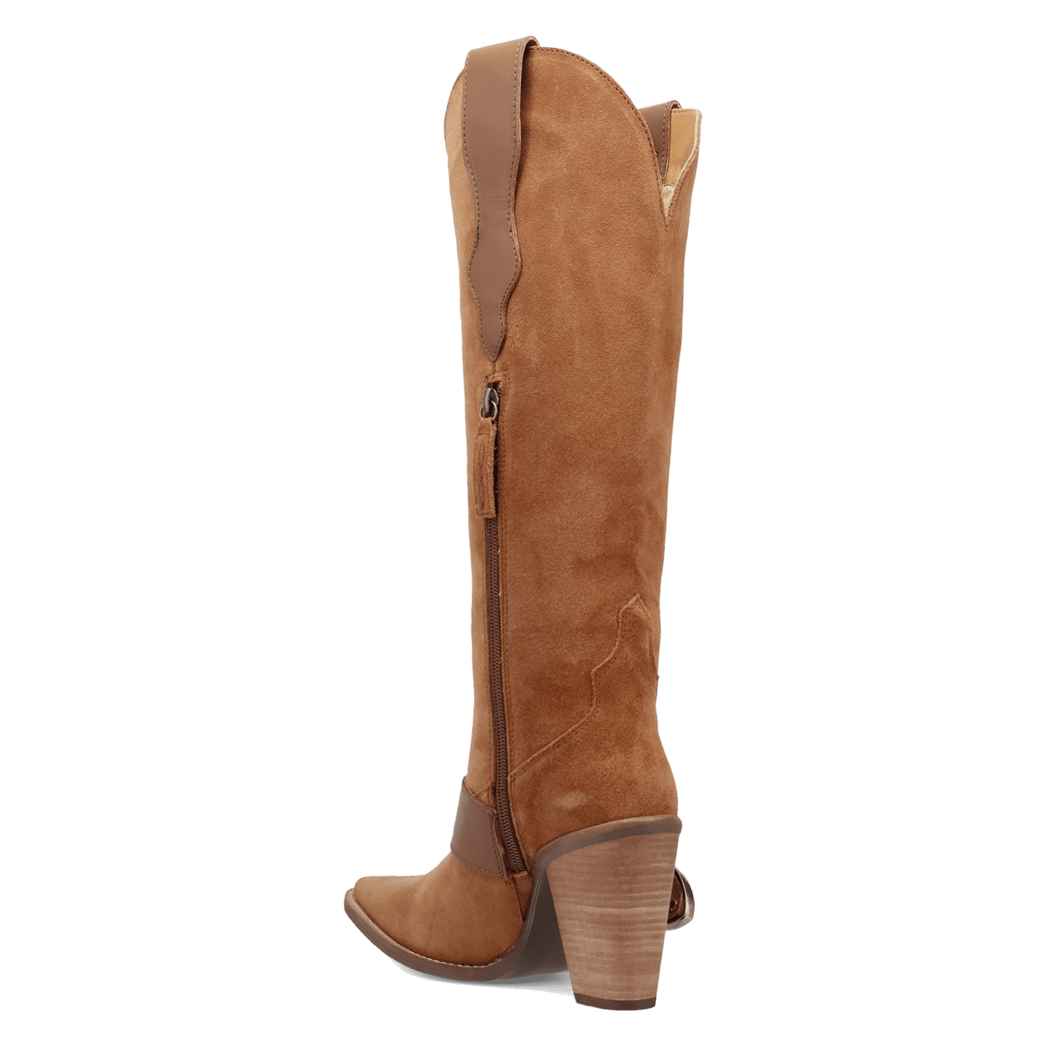 PRODUCT SHOT YEEHOTTIE SUEDE LEATHER BOOT AT 270 DEGREE ANGLE