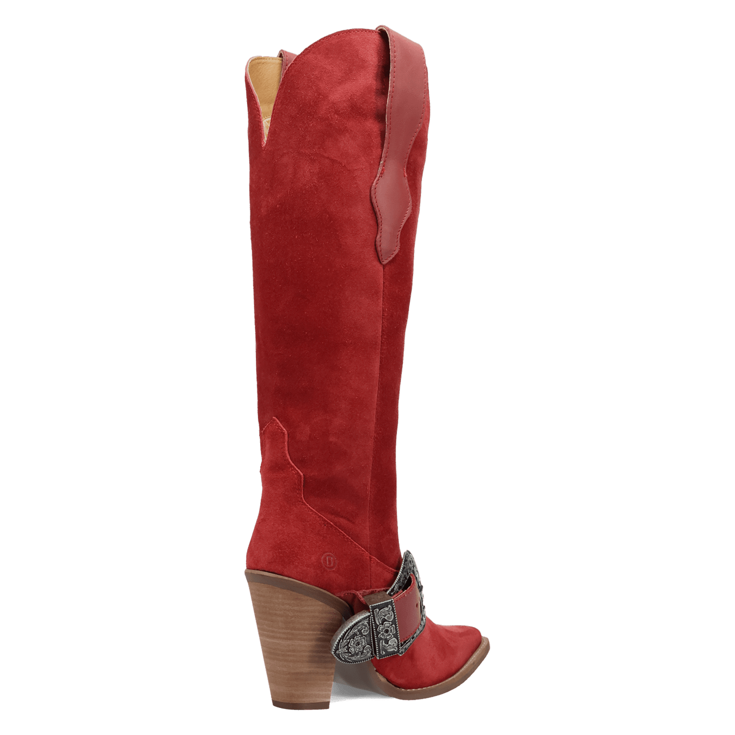 PRODUCT SHOT YEEHOTTIE SUEDE LEATHER BOOT AT 315 DEGREE ANGLE