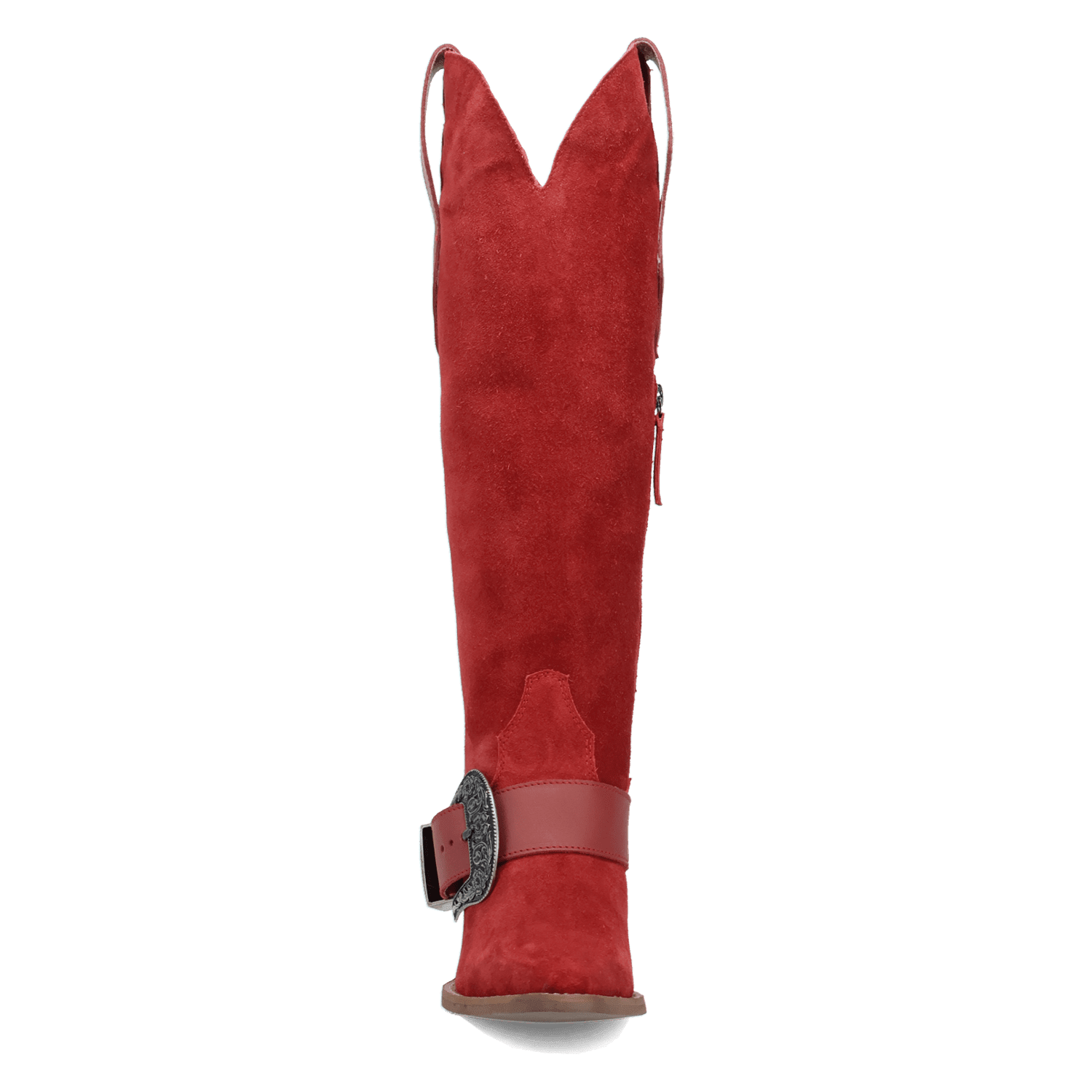 PRODUCT SHOT YEEHOTTIE SUEDE LEATHER BOOT AT FRONT ANGLE