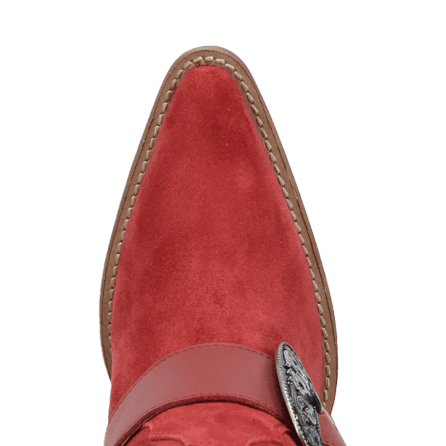 PRODUCT SHOT YEEHOTTIE SUEDE LEATHER BOOT AT TOE ANGLE