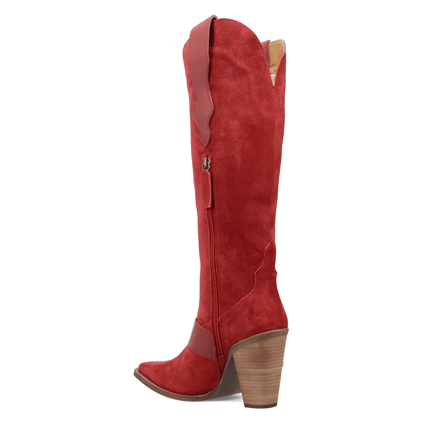 PRODUCT SHOT YEEHOTTIE SUEDE LEATHER BOOT AT 270 DEGREE ANGLE
