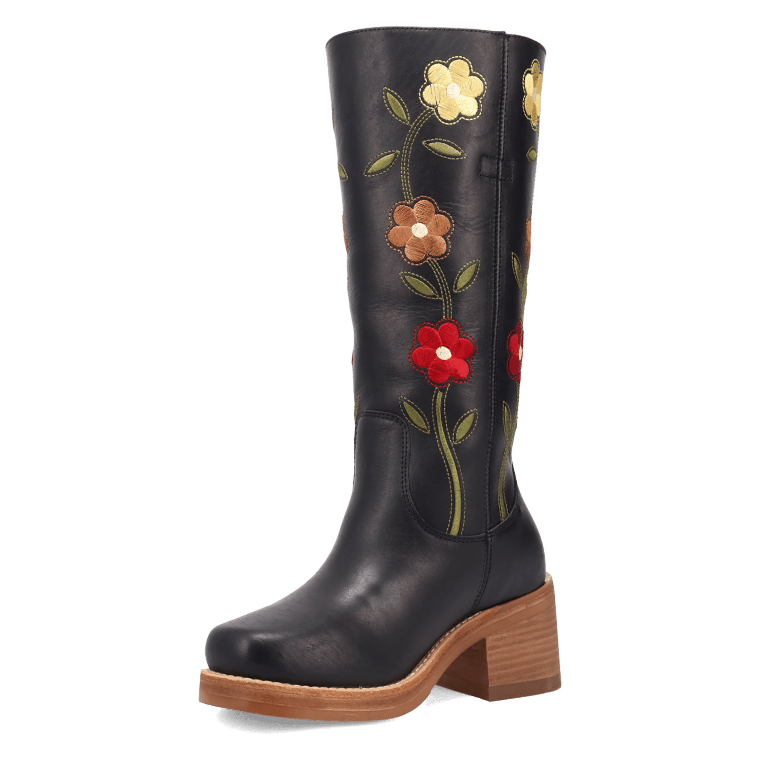 PRODUCT SHOT BLOOM LEATHER BOOT AT 225 DEGREE ANGLE