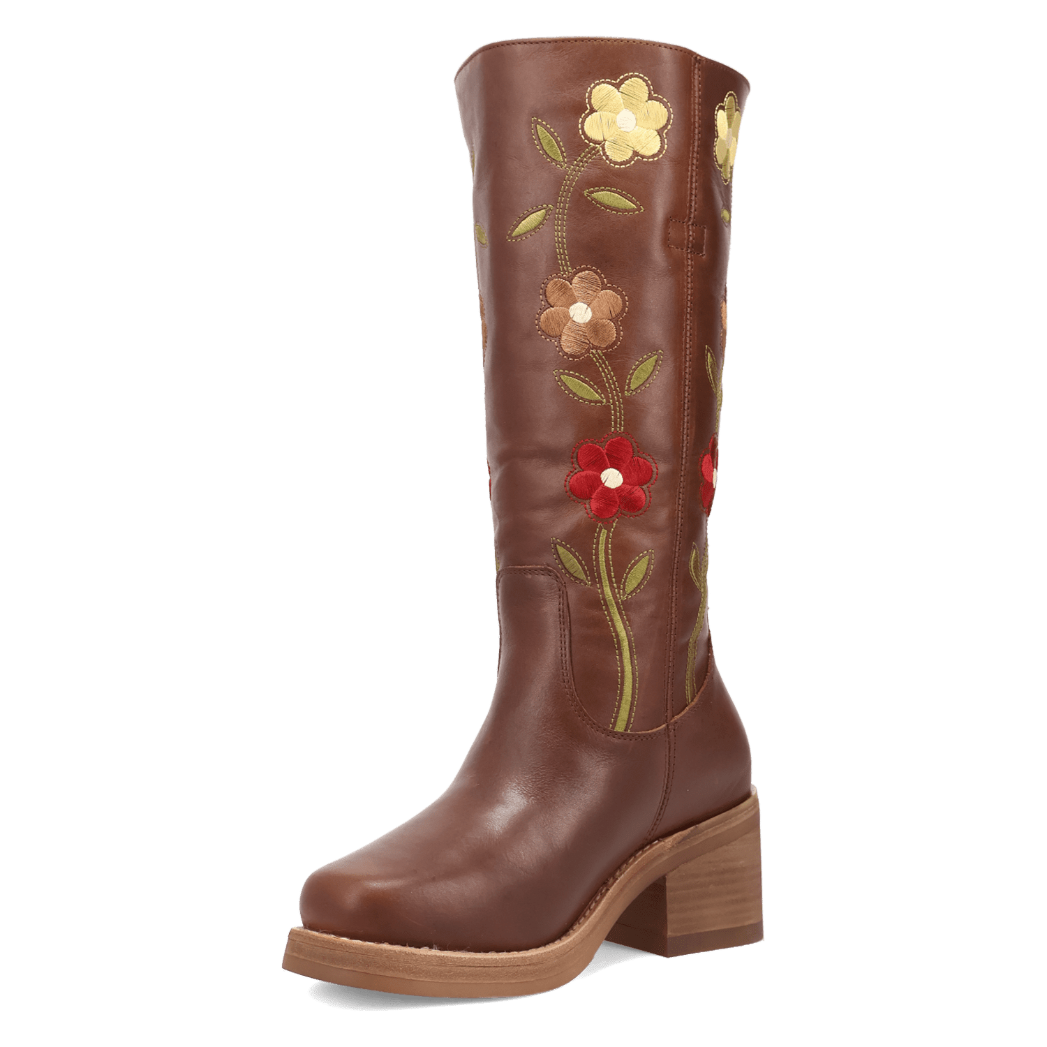 PRODUCT SHOT BLOOM LEATHER BOOT AT 225 DEGREE ANGLE