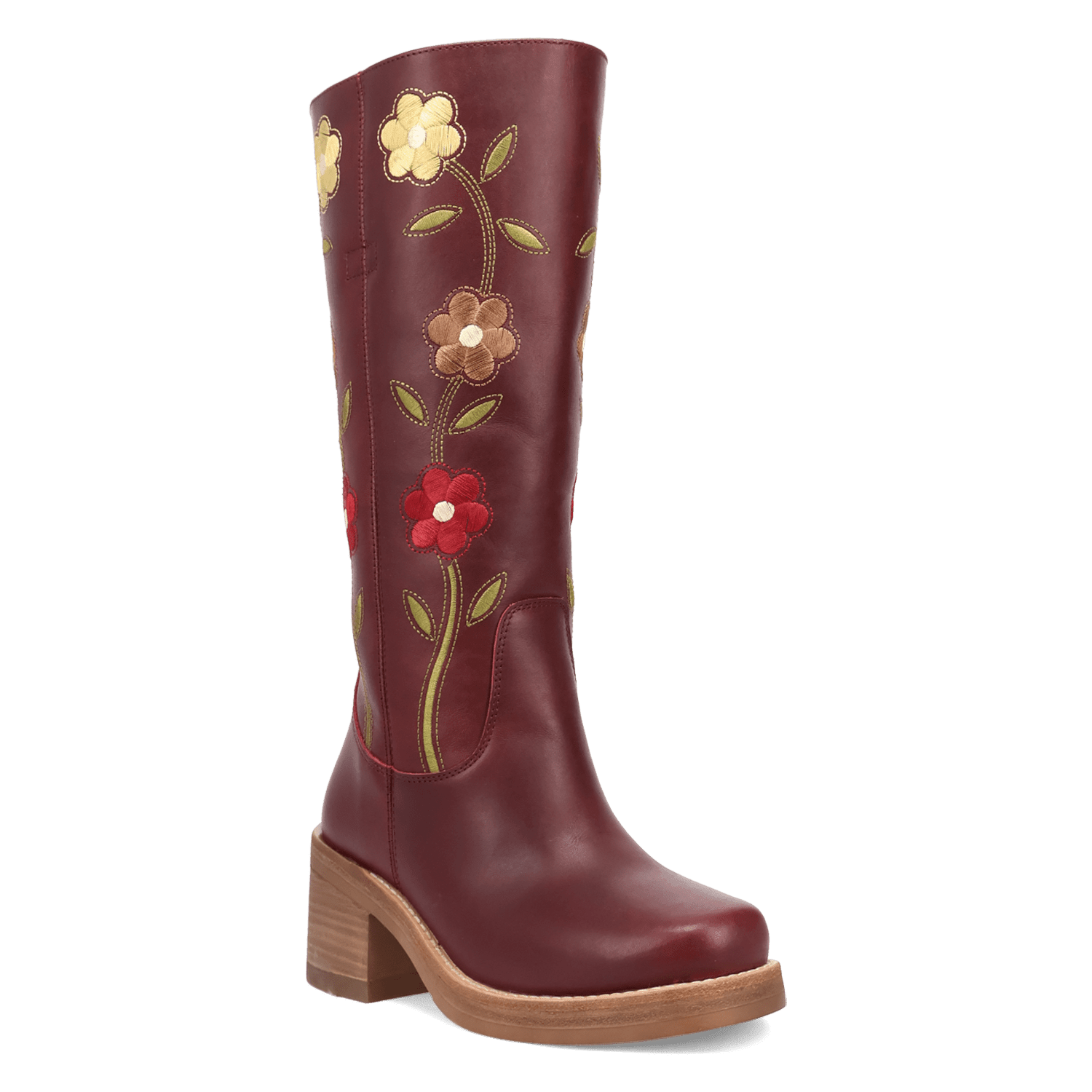 PRODUCT SHOT BLOOM LEATHER BOOT AT 45 DEGREE ANGLE