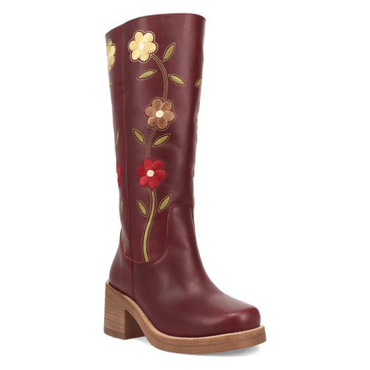 PRODUCT SHOT BLOOM LEATHER BOOT AT 45 DEGREE ANGLE